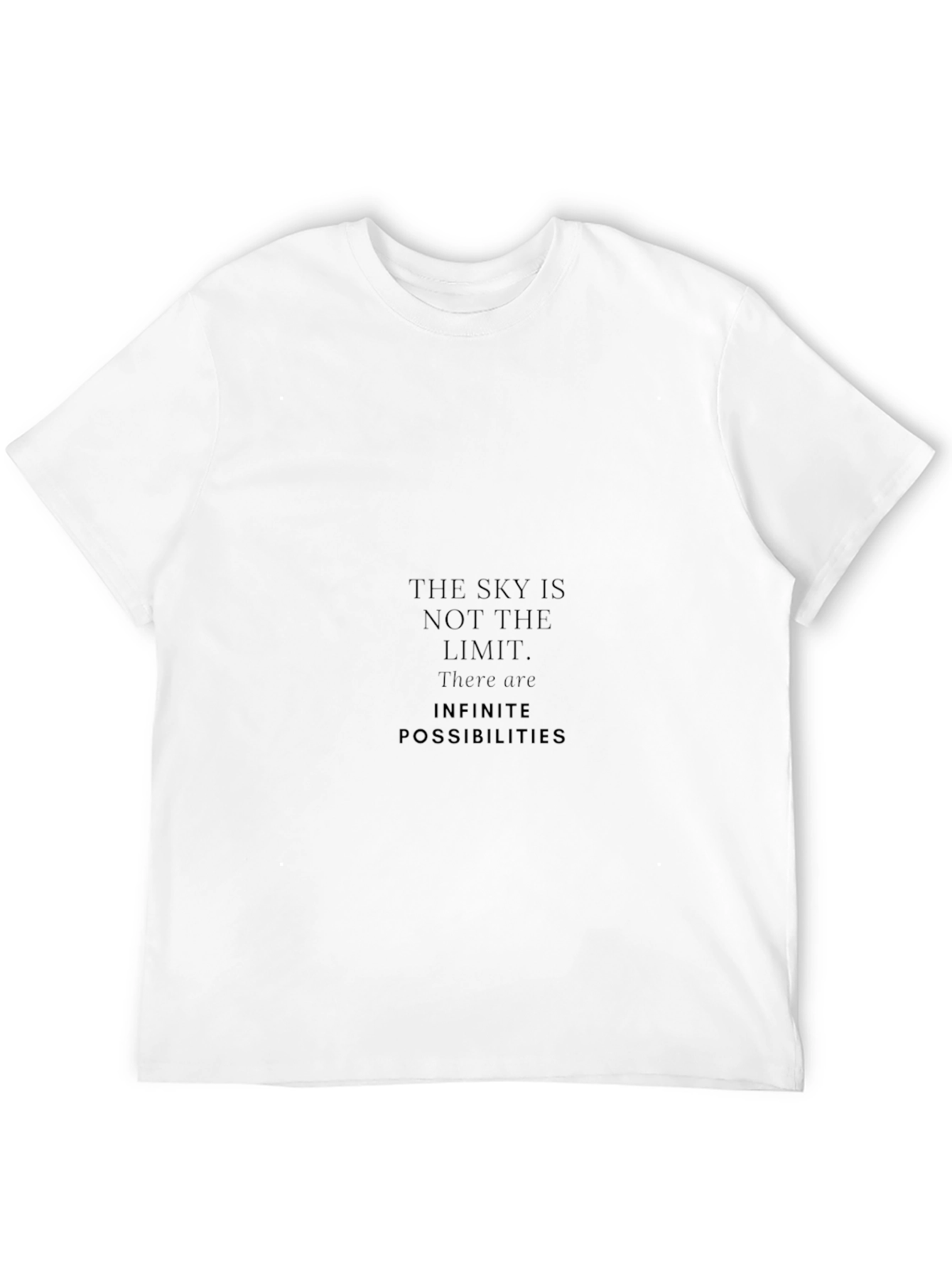 Motivational Black T-Shirt - Infinite Possibilities