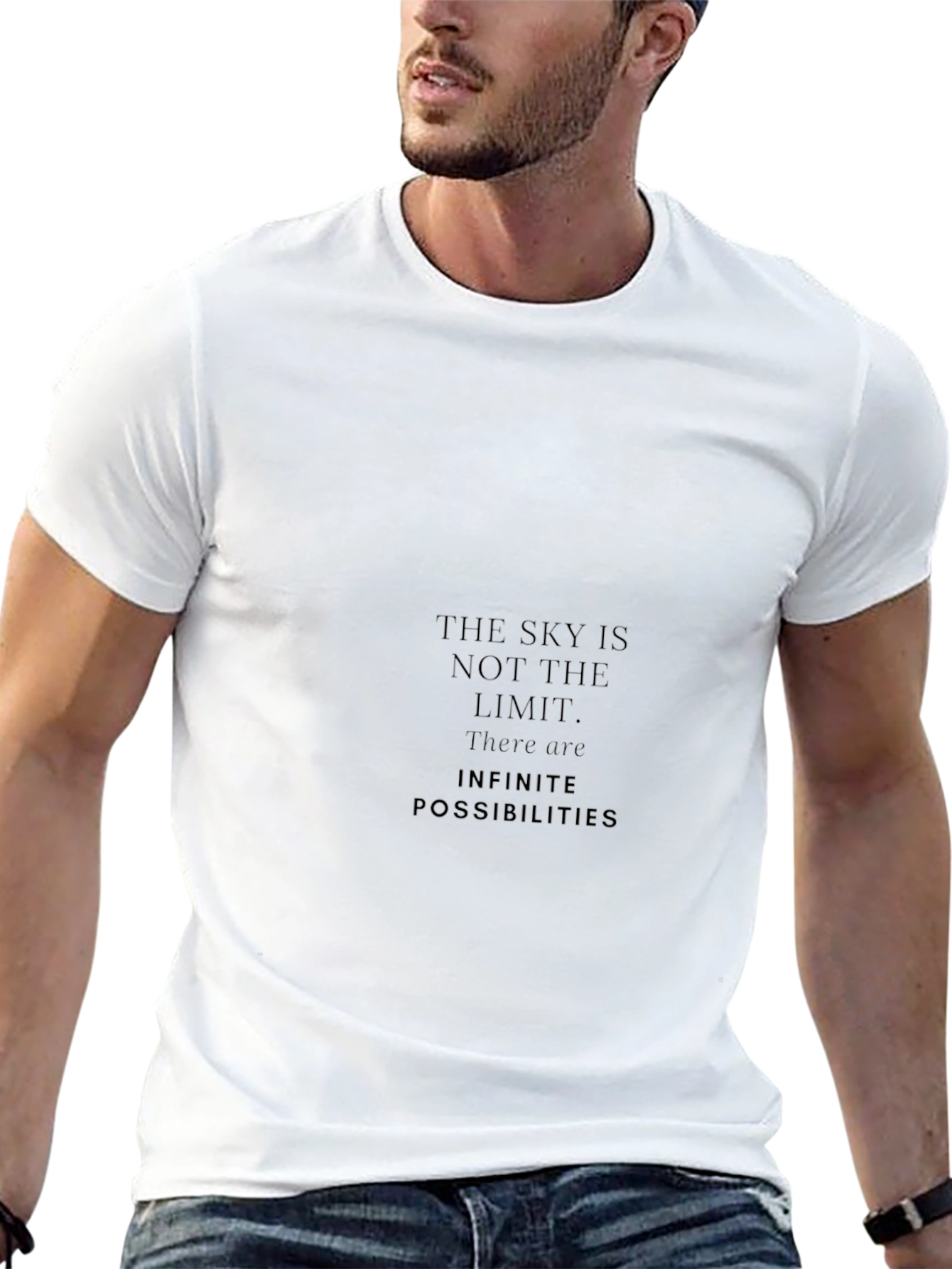 Motivational Black T-Shirt - Infinite Possibilities