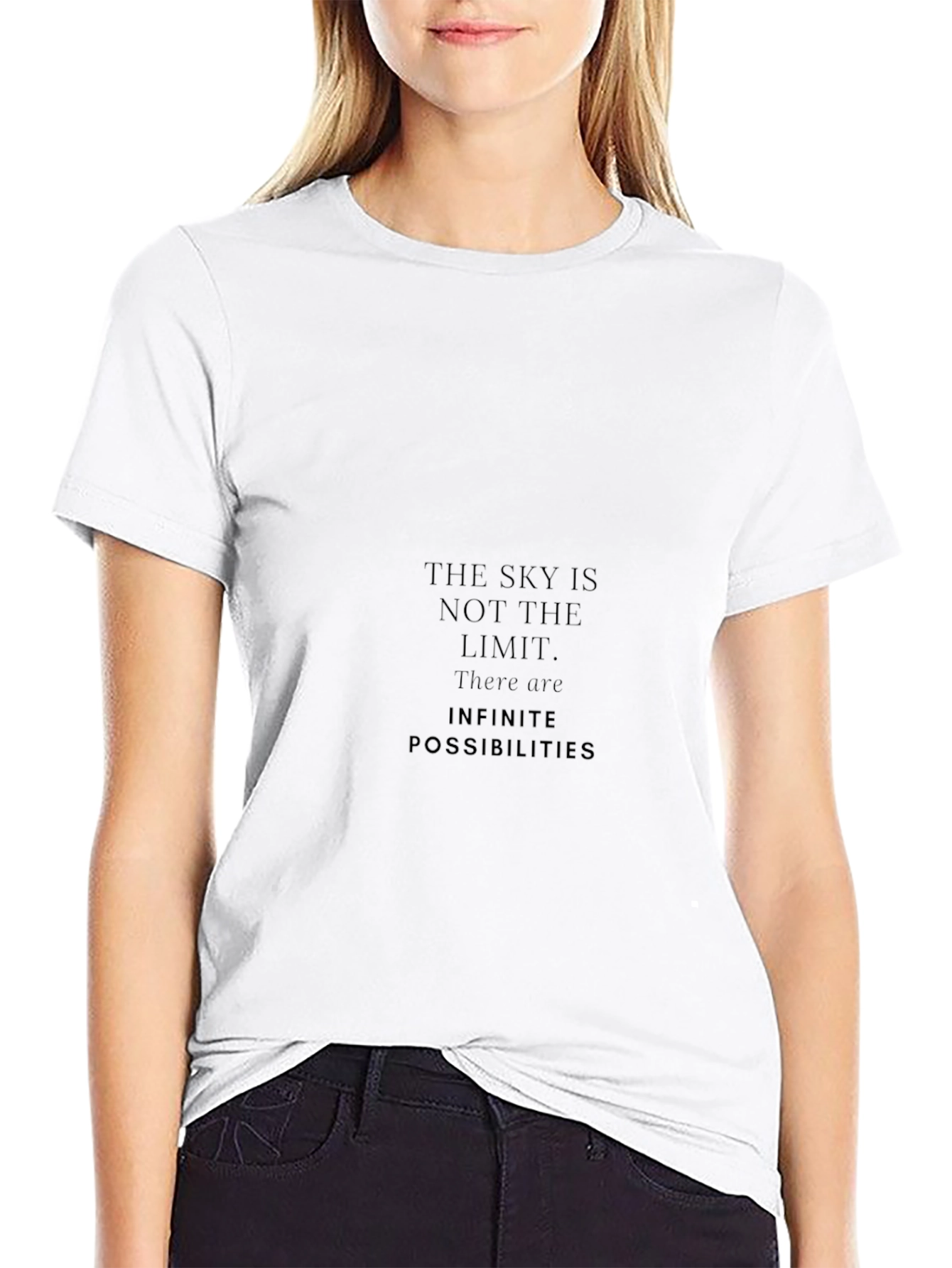 Motivational Black T-Shirt - Infinite Possibilities
