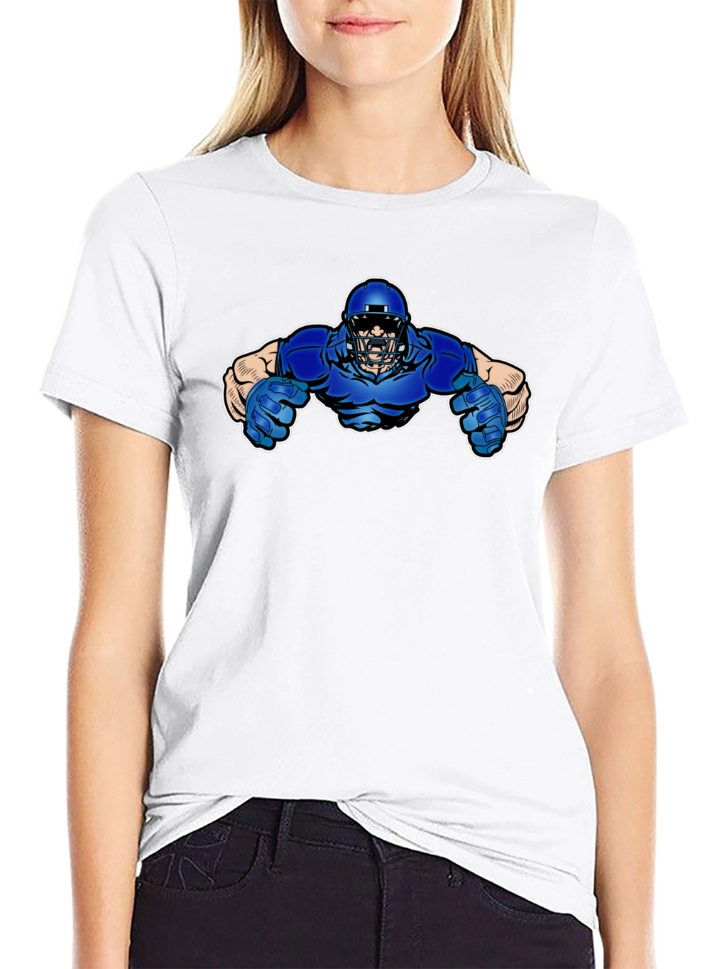 Football Player Graphic T-Shirt