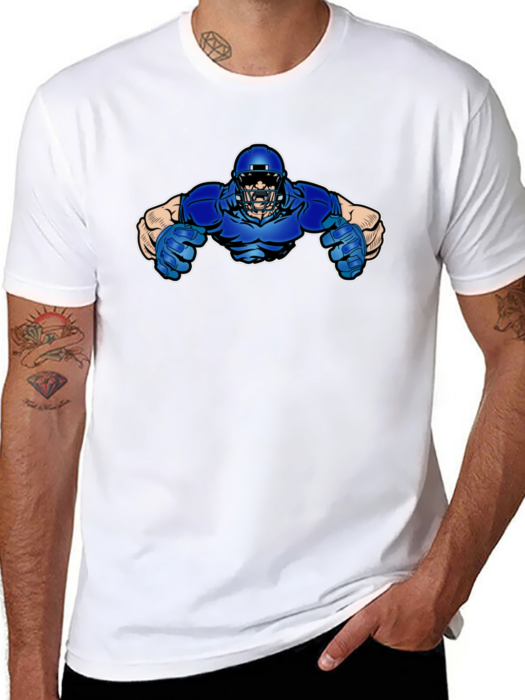Football Player Graphic T-Shirt