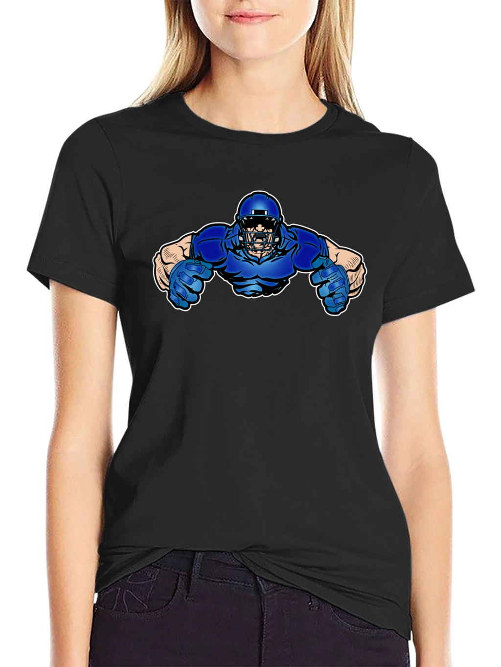 Football Player Graphic T-Shirt