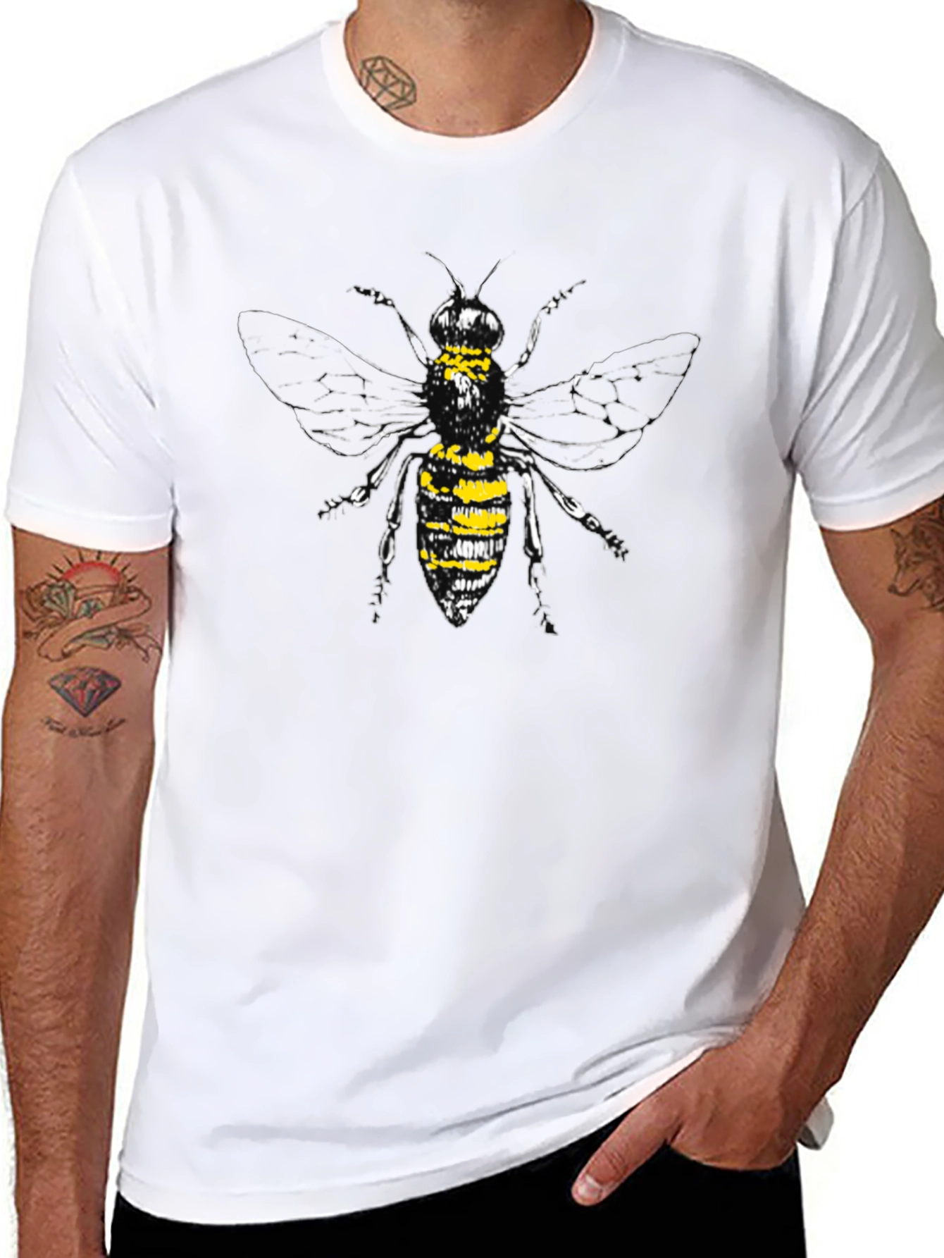 Bee Graphic Black T-Shirt