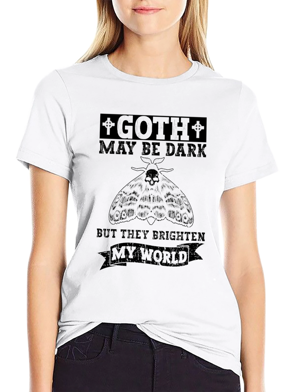 Goth Brighten My World Graphic T-Shirt