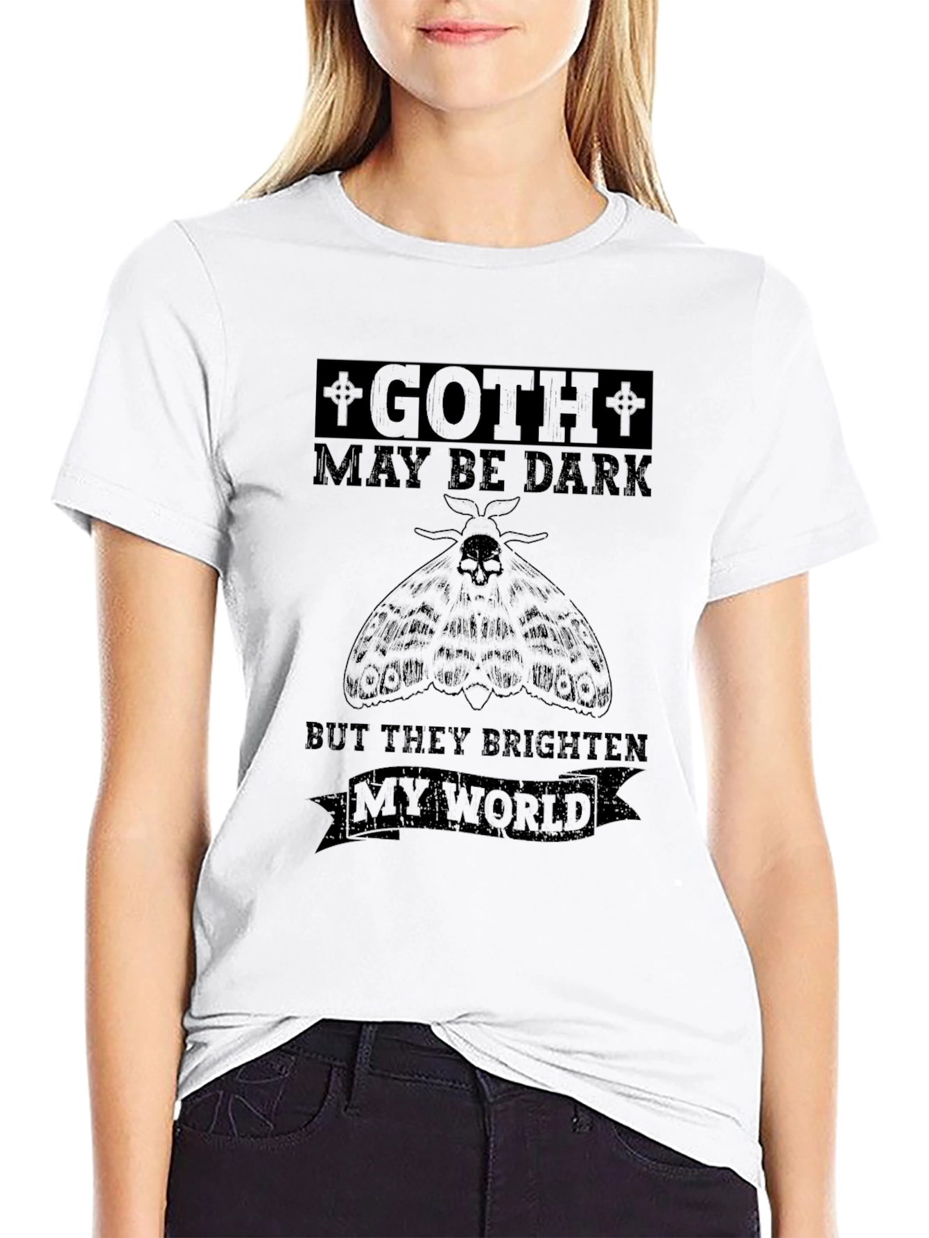 Goth Brighten My World Graphic T-Shirt