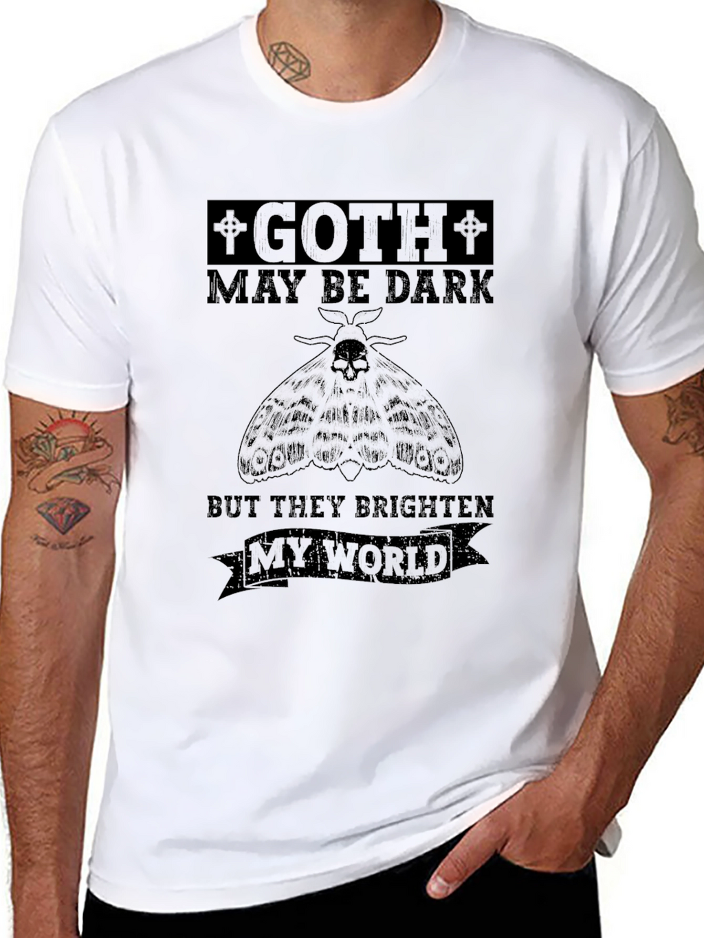 Goth Brighten My World Graphic T-Shirt