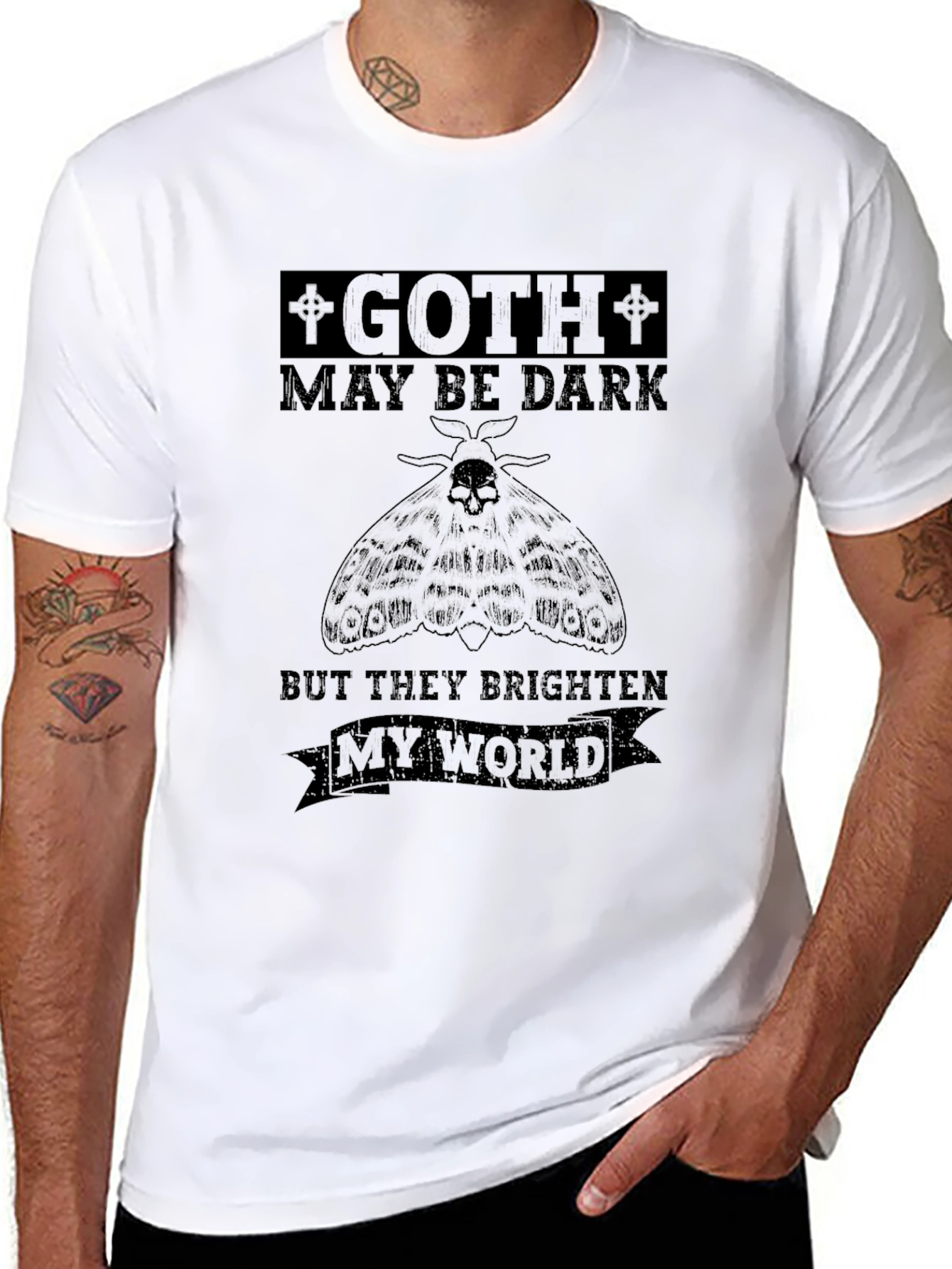 Goth Brighten My World Graphic T-Shirt