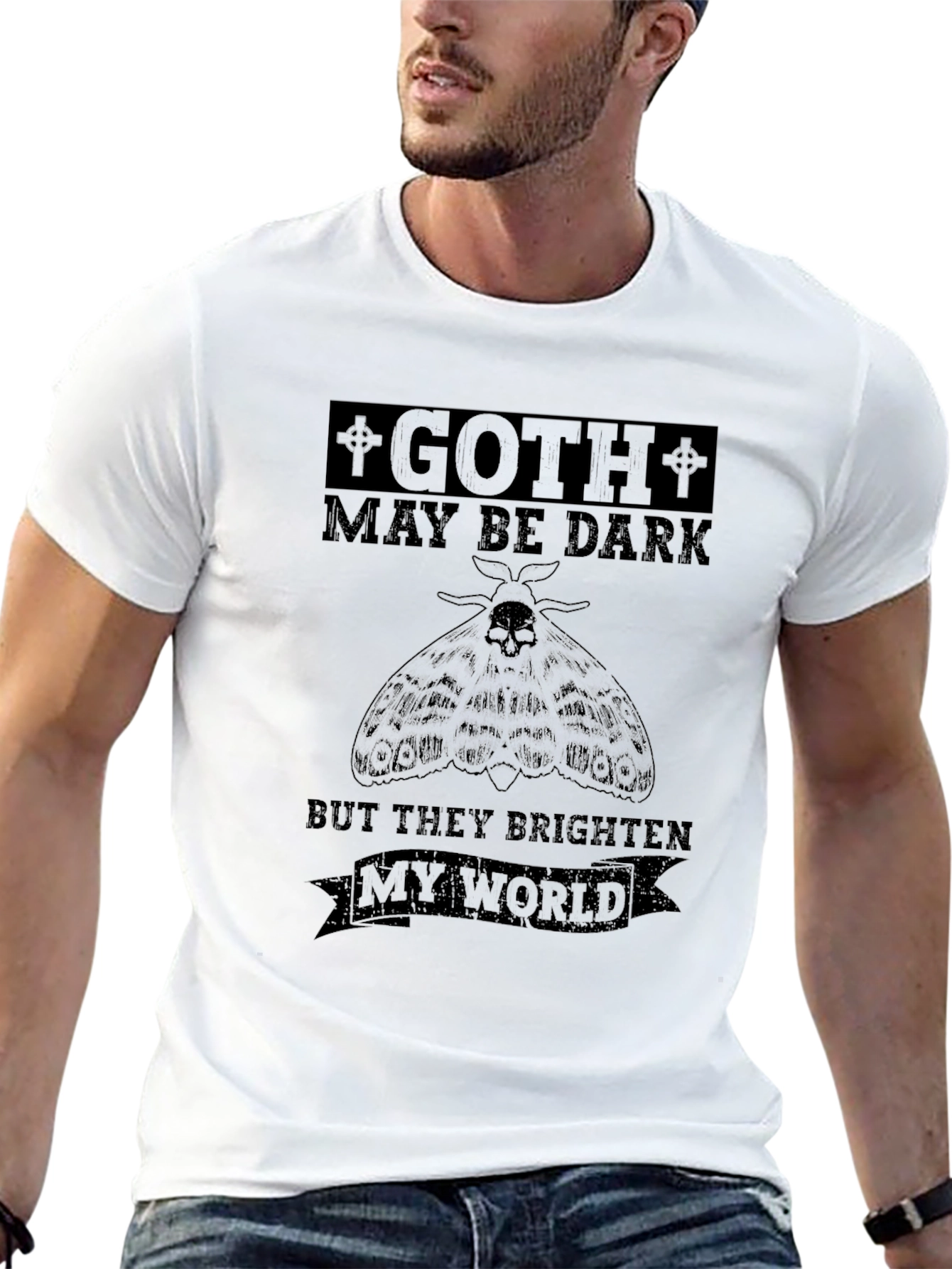 Goth Brighten My World Graphic T-Shirt