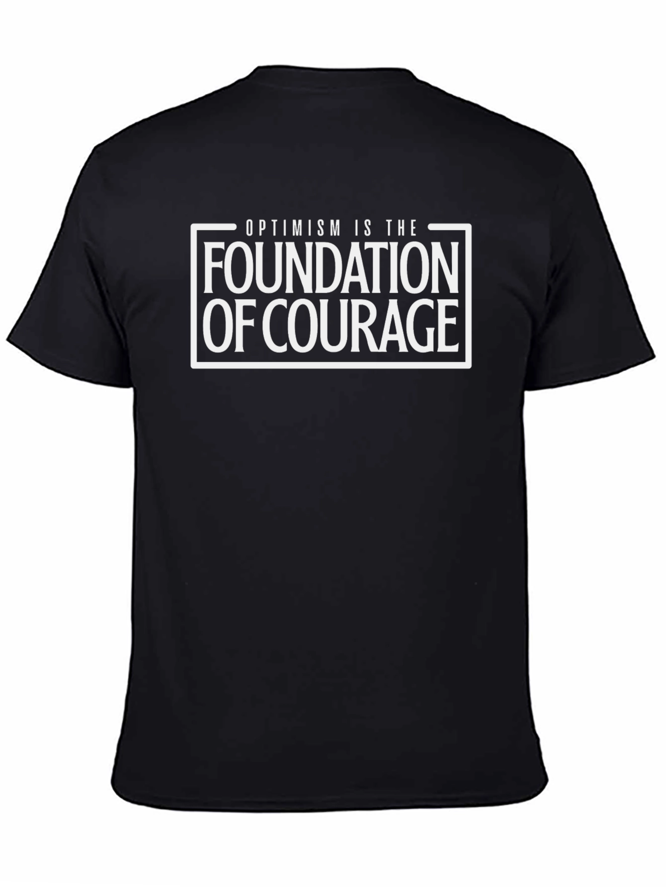 Optimism is Courage T-Shirt - Black Cotton Tee