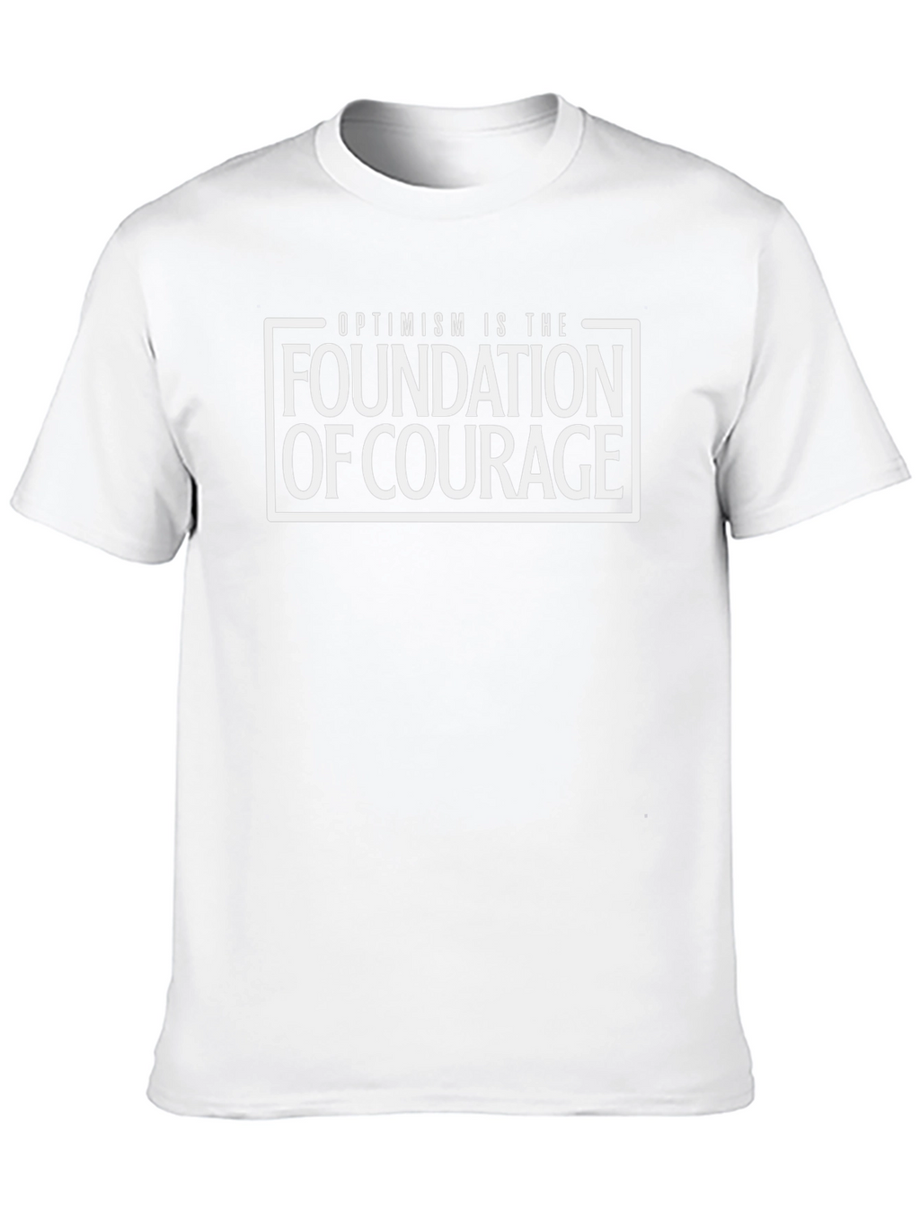 Optimism is Courage T-Shirt - Black Cotton Tee