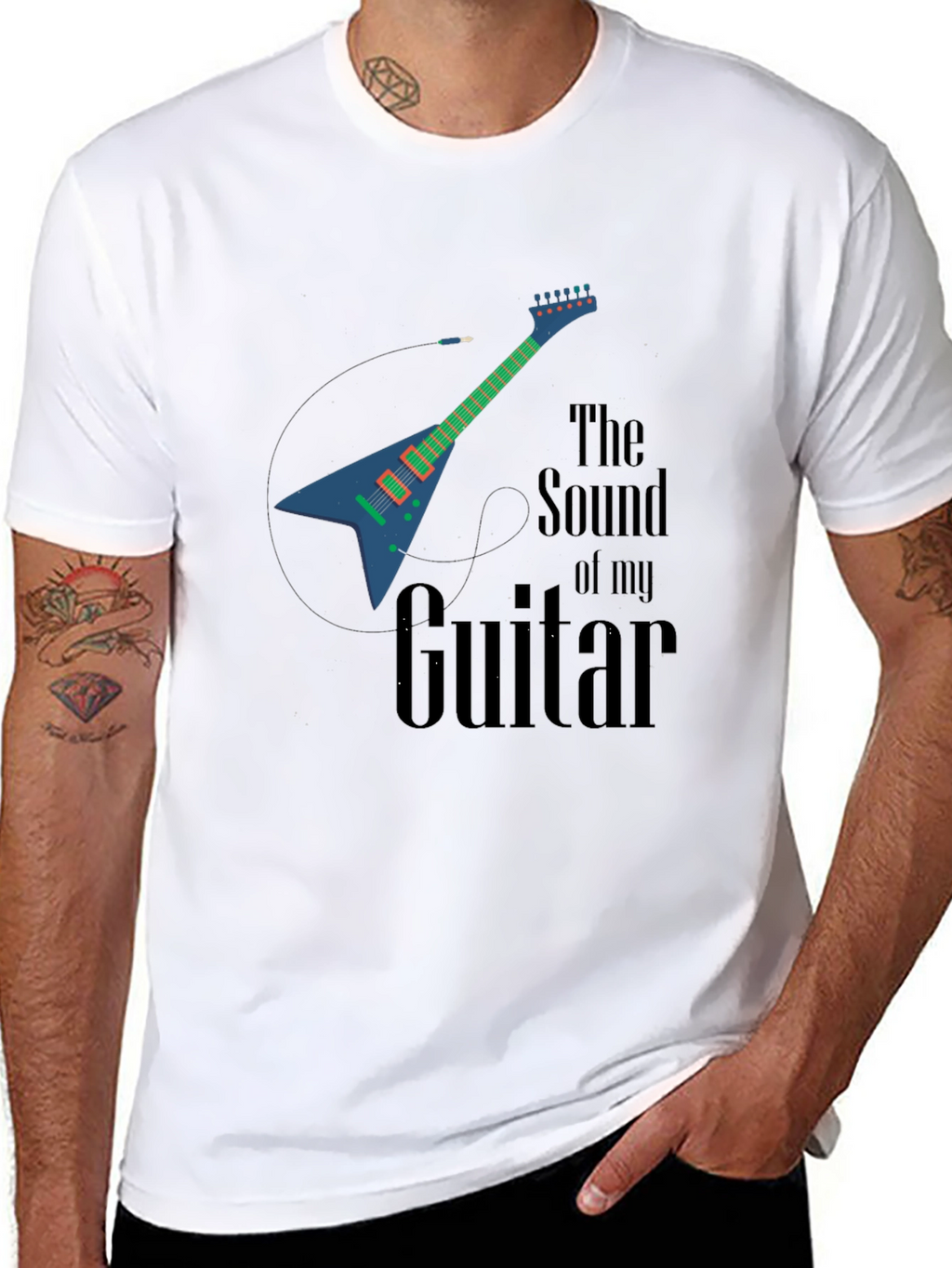 Guitar Sound Graphic Tee - Music Lover T-Shirt