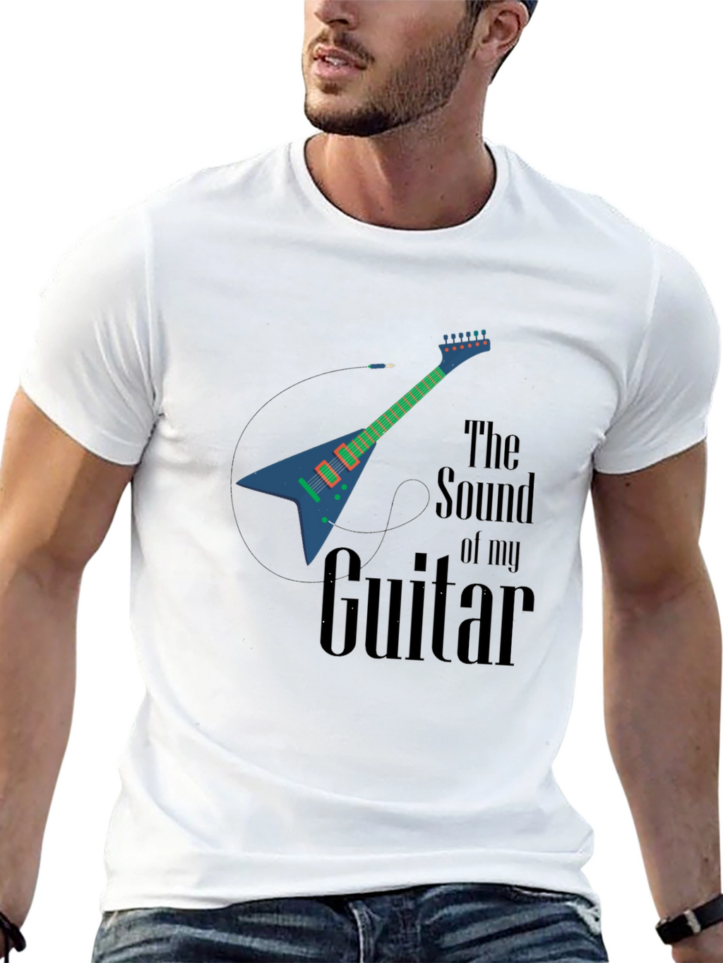 Guitar Sound Graphic Tee - Music Lover T-Shirt
