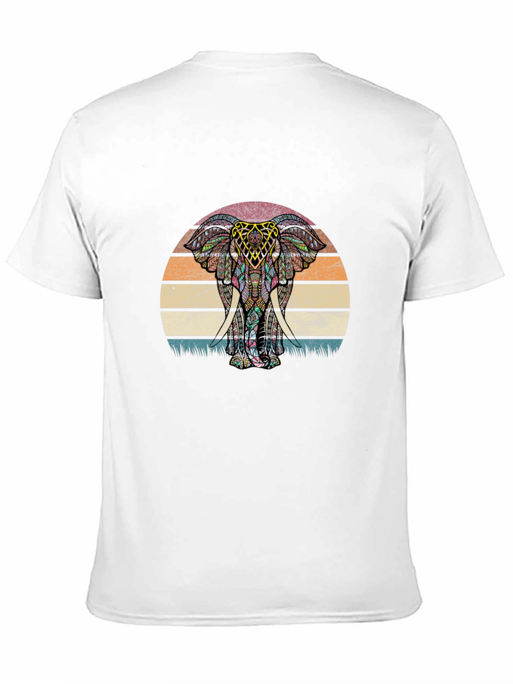 Elephant Sunset Graphic Tee