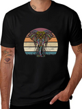Elephant Sunset Graphic Tee