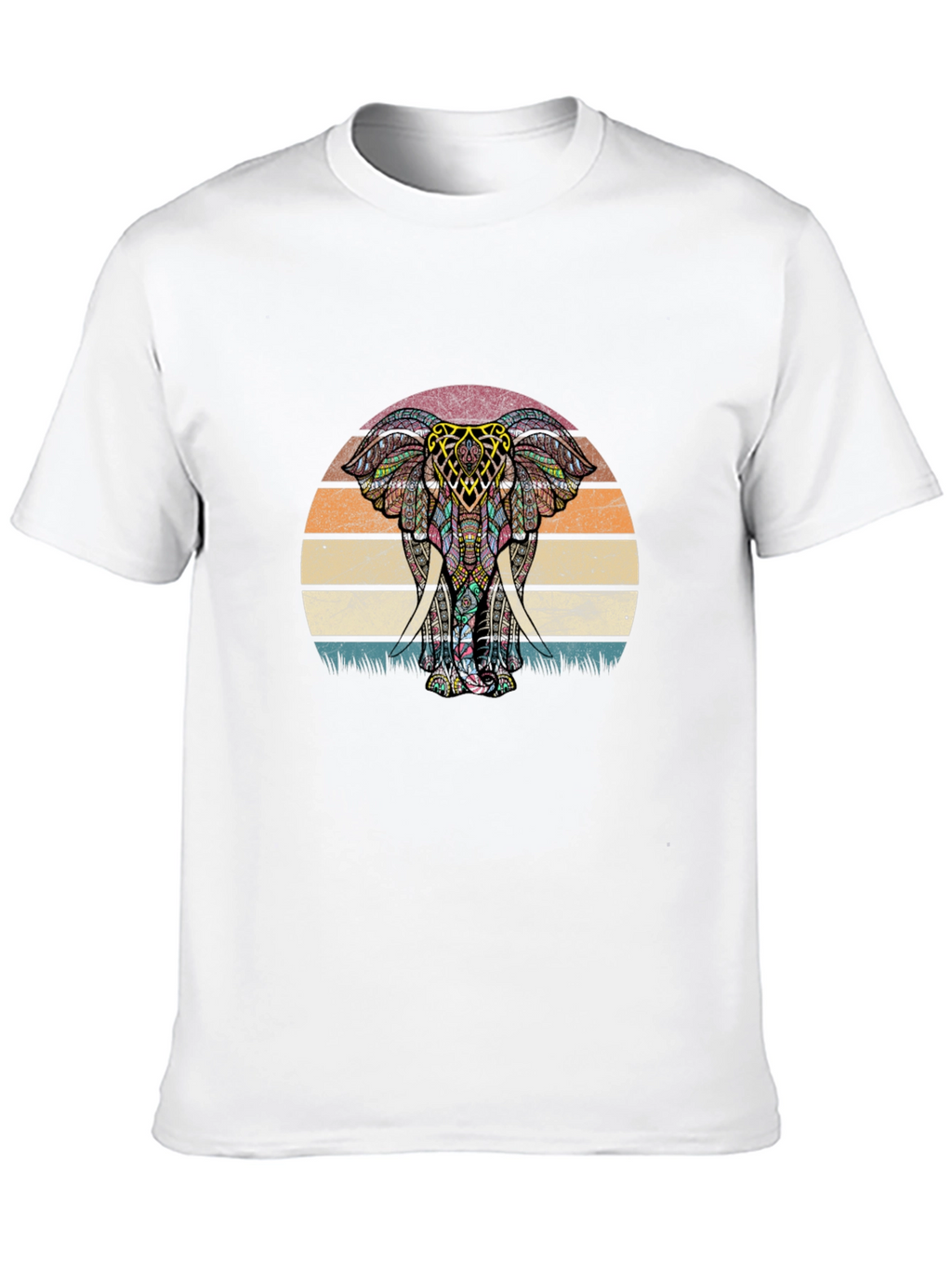 Elephant Sunset Graphic Tee