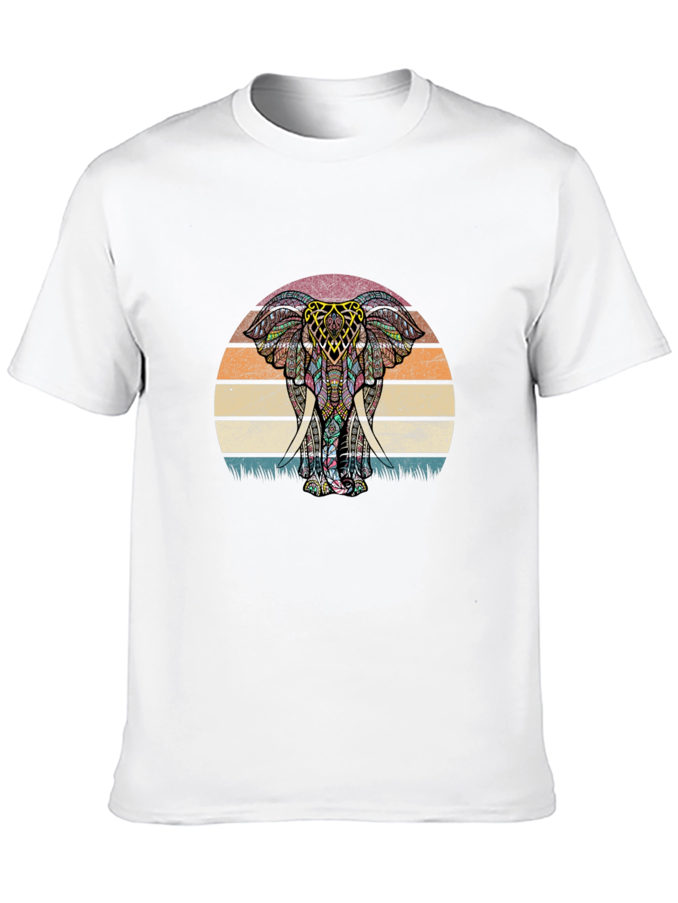 Elephant Sunset Graphic Tee