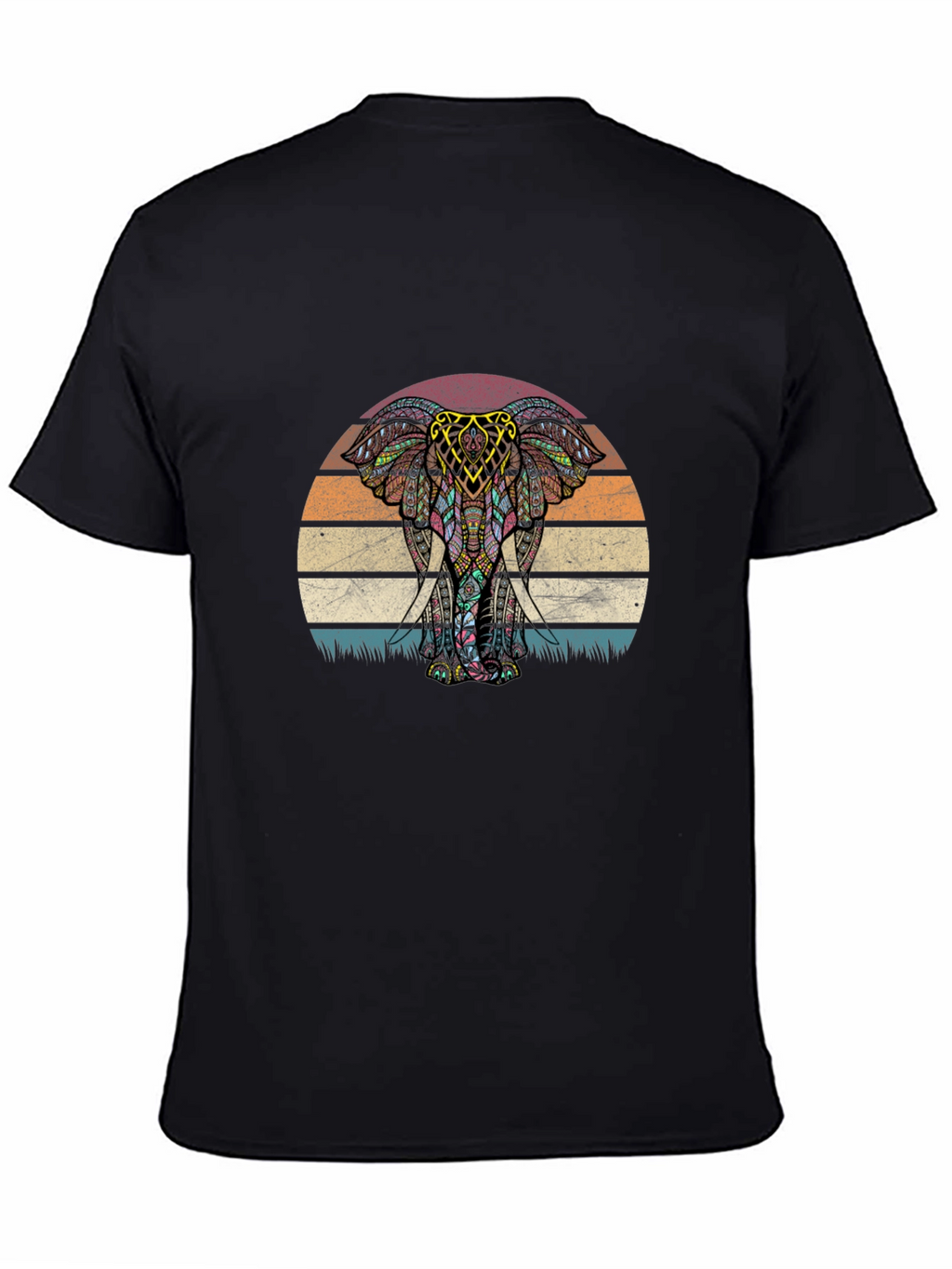 Elephant Sunset Graphic Tee