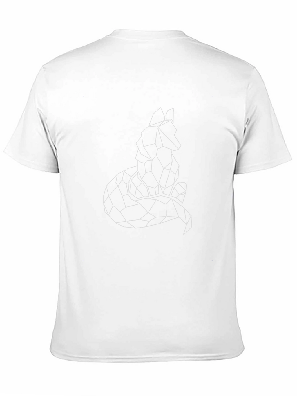 Geometric Fox T-Shirt - Unique Line Art Design