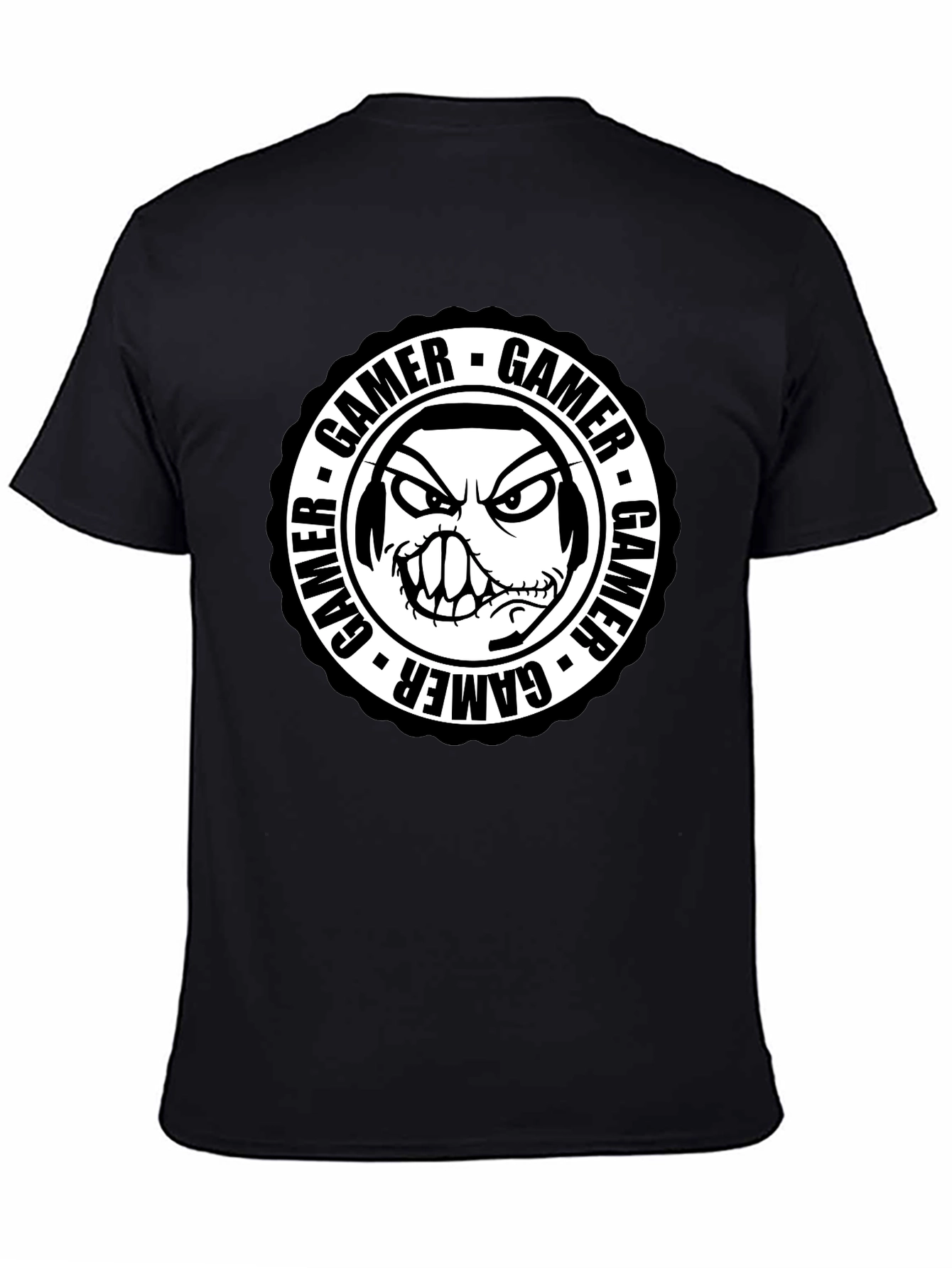 Gamer Graphic Tee - Angry Gamer Face