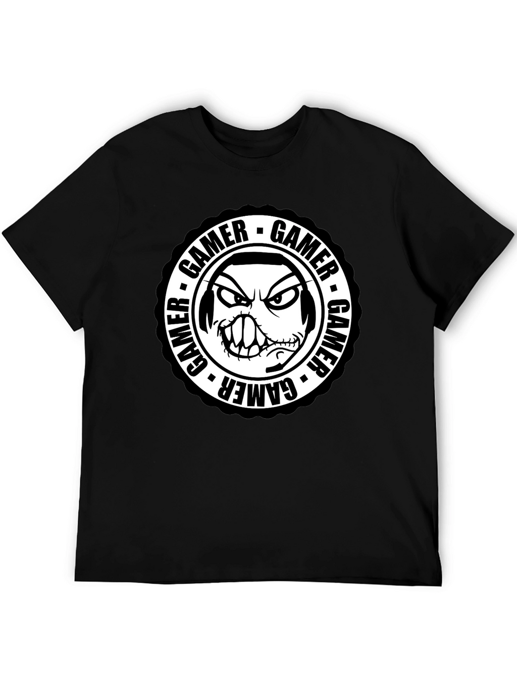 Gamer Graphic Tee - Angry Gamer Face