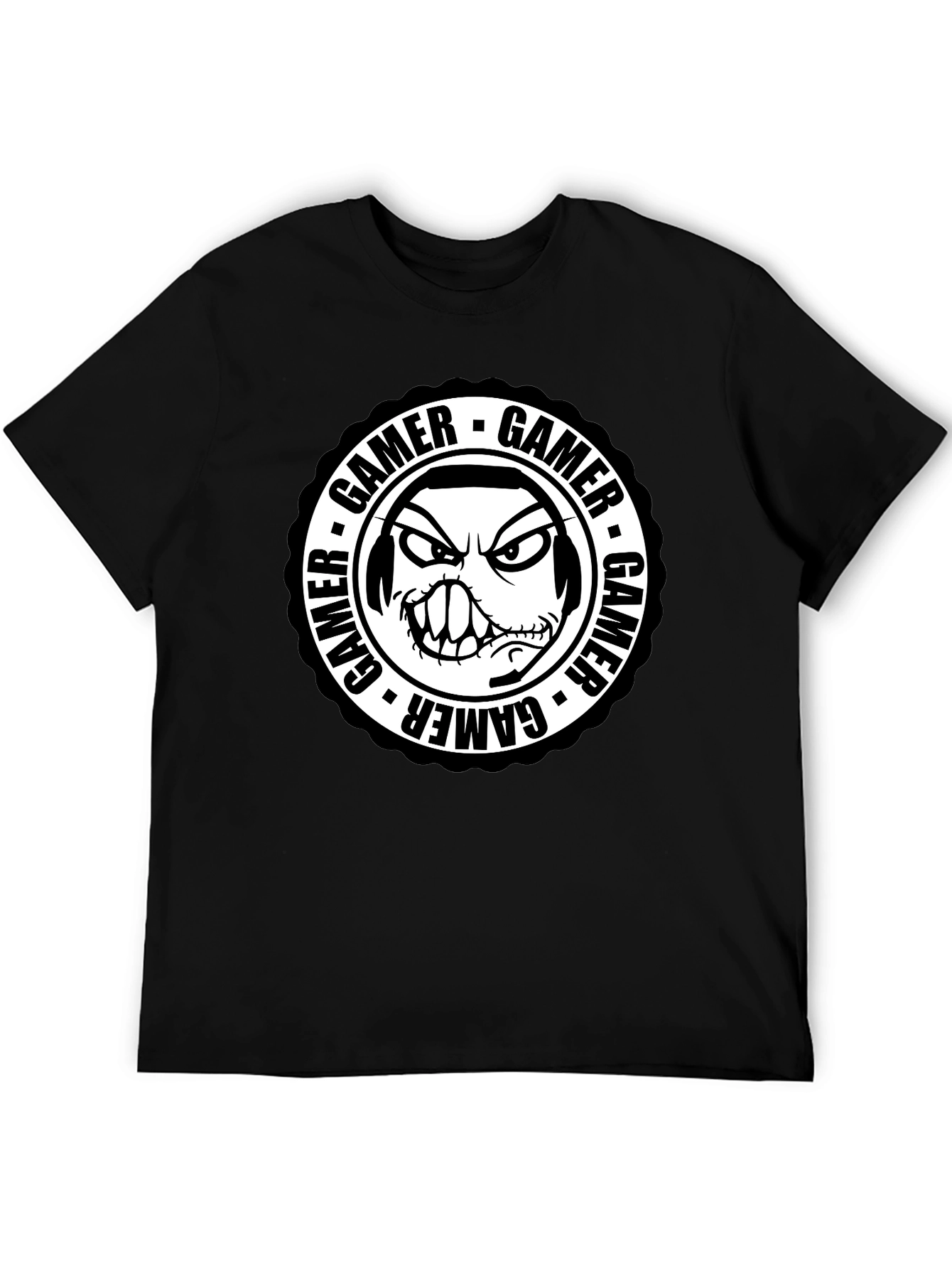 Gamer Graphic Tee - Angry Gamer Face