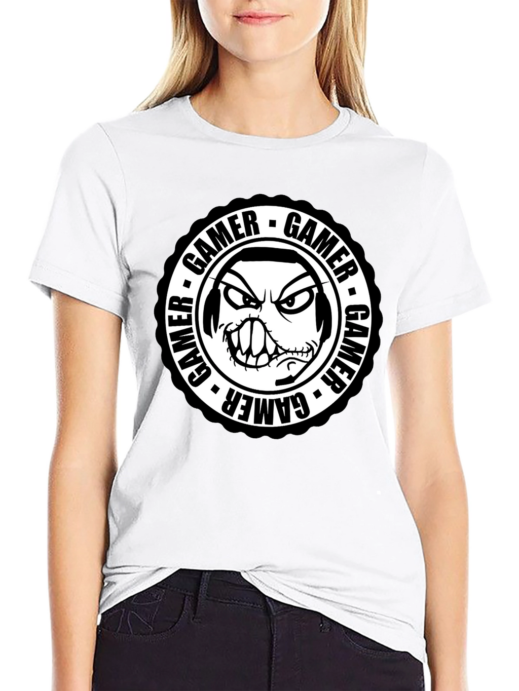 Gamer Graphic Tee - Angry Gamer Face