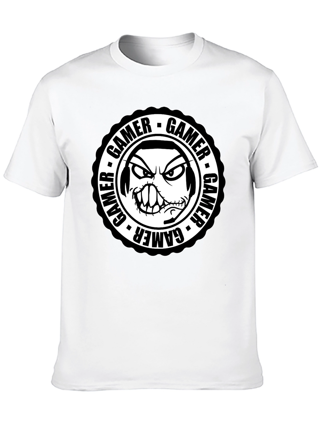 Gamer Graphic Tee - Angry Gamer Face