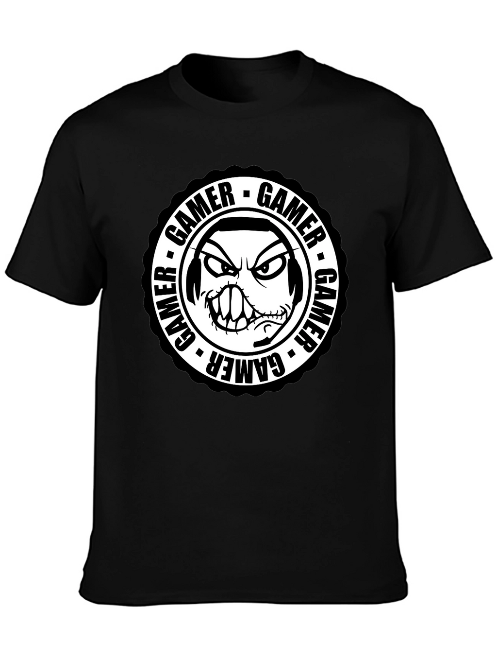 Gamer Graphic Tee - Angry Gamer Face