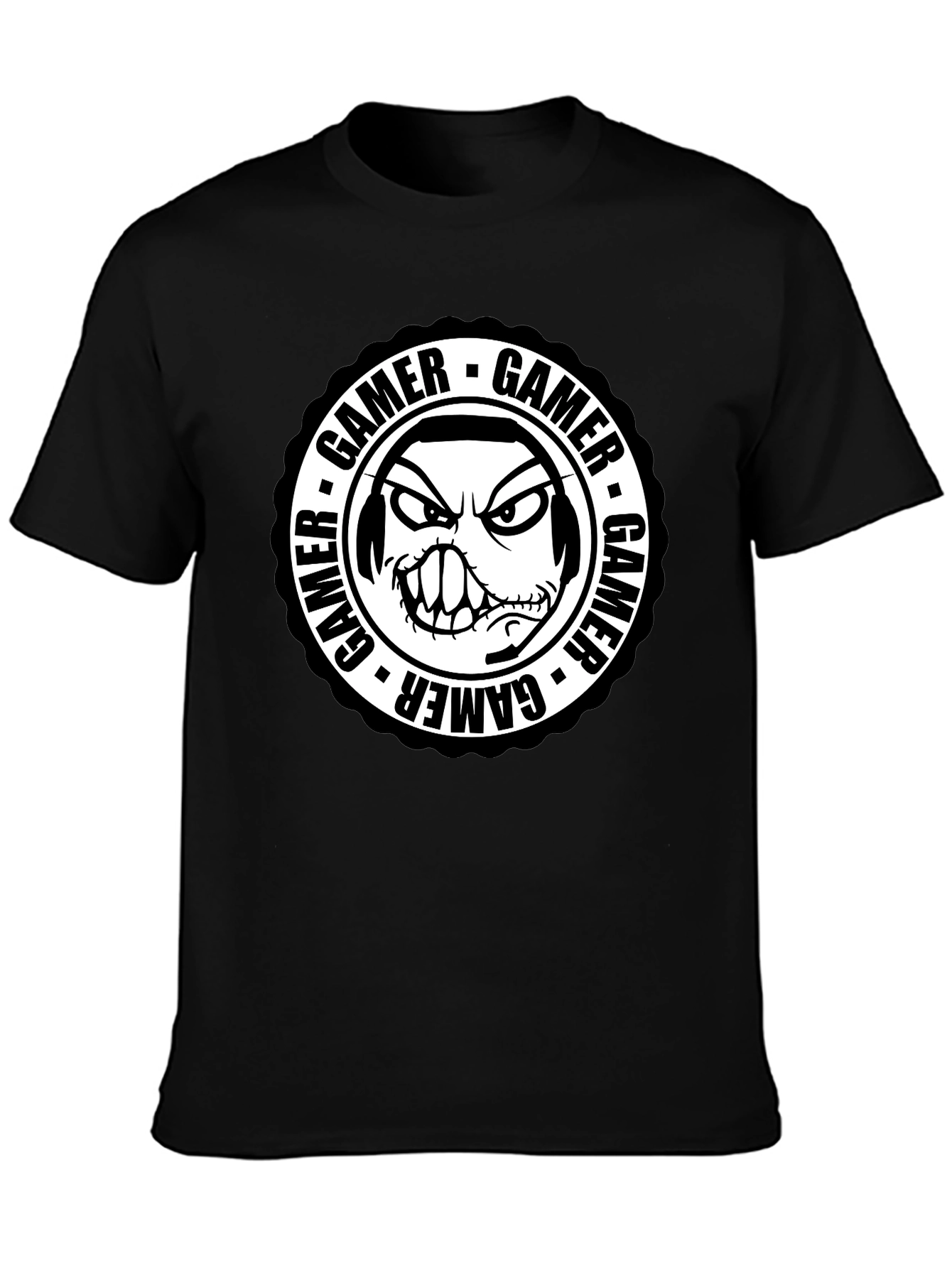 Gamer Graphic Tee - Angry Gamer Face