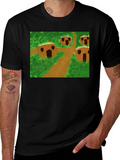 Nature Scene Graphic Tee - Black
