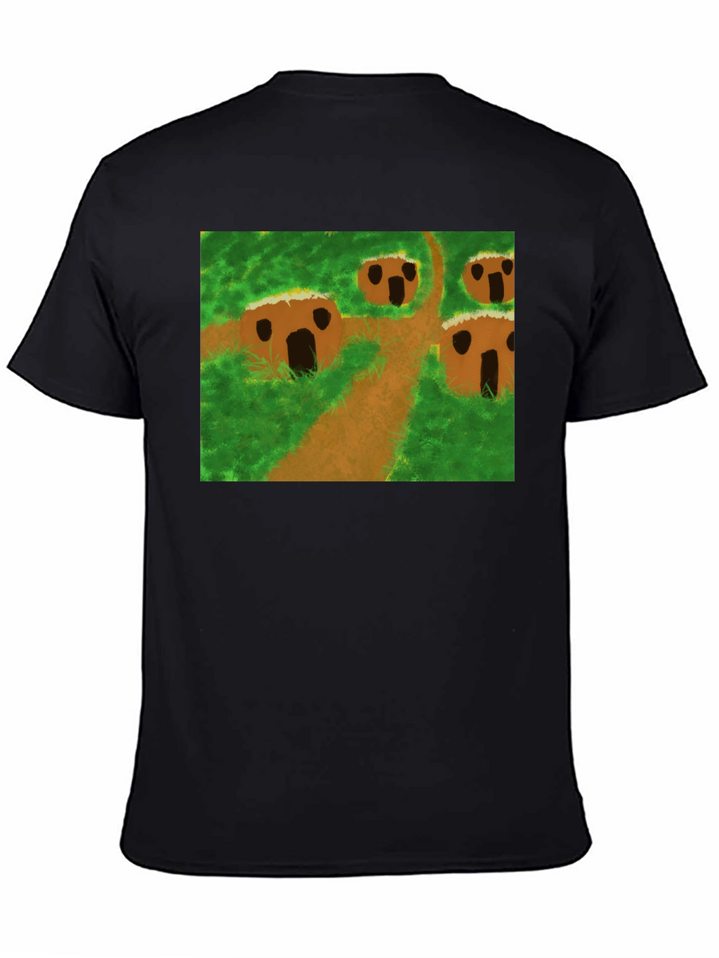 Nature Scene Graphic Tee - Black