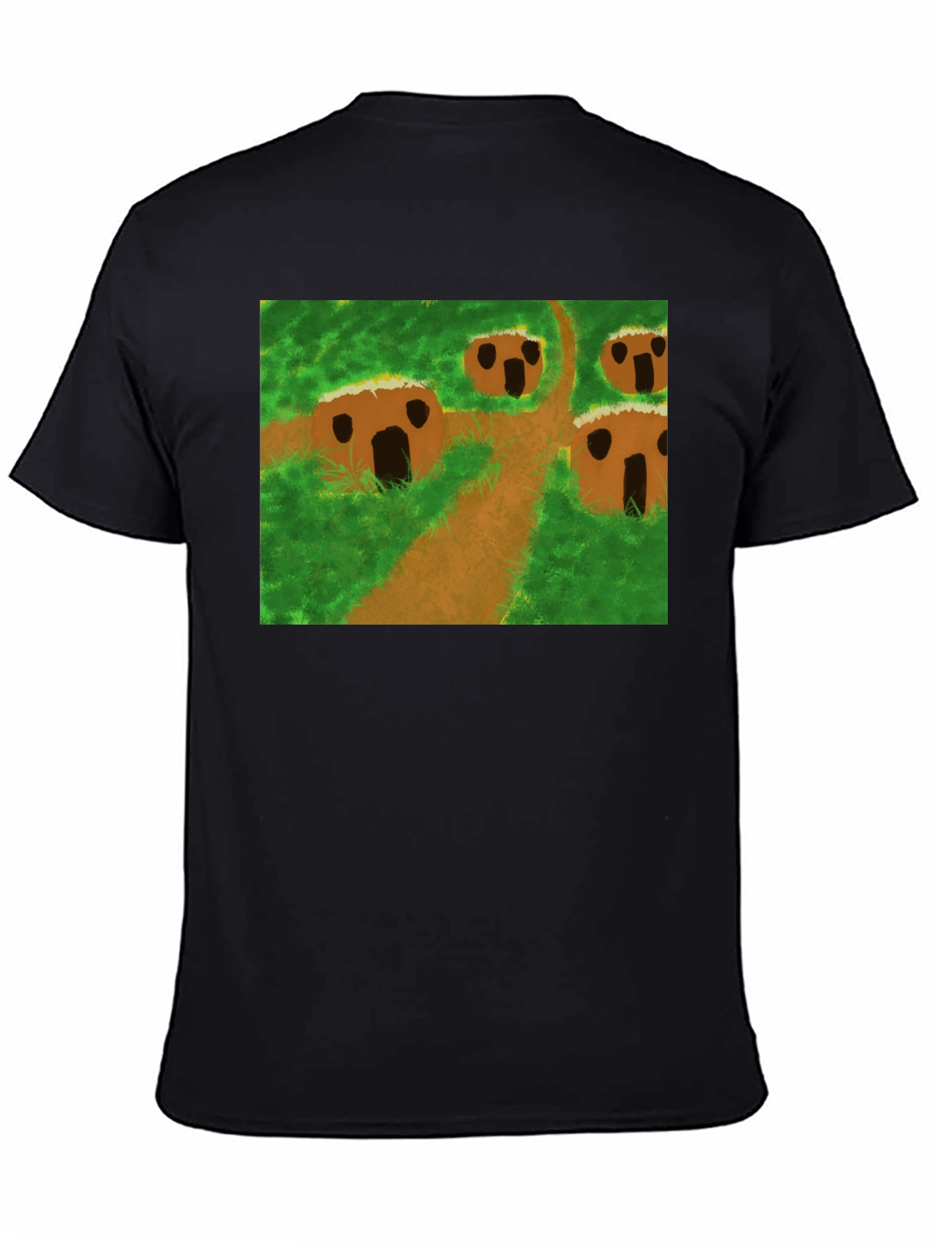 Nature Scene Graphic Tee - Black