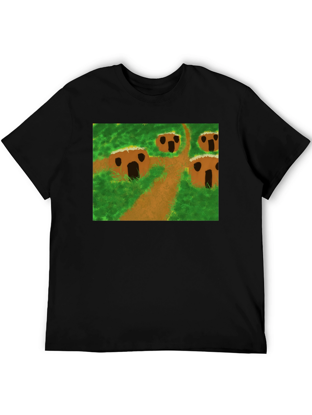 Nature Scene Graphic Tee - Black