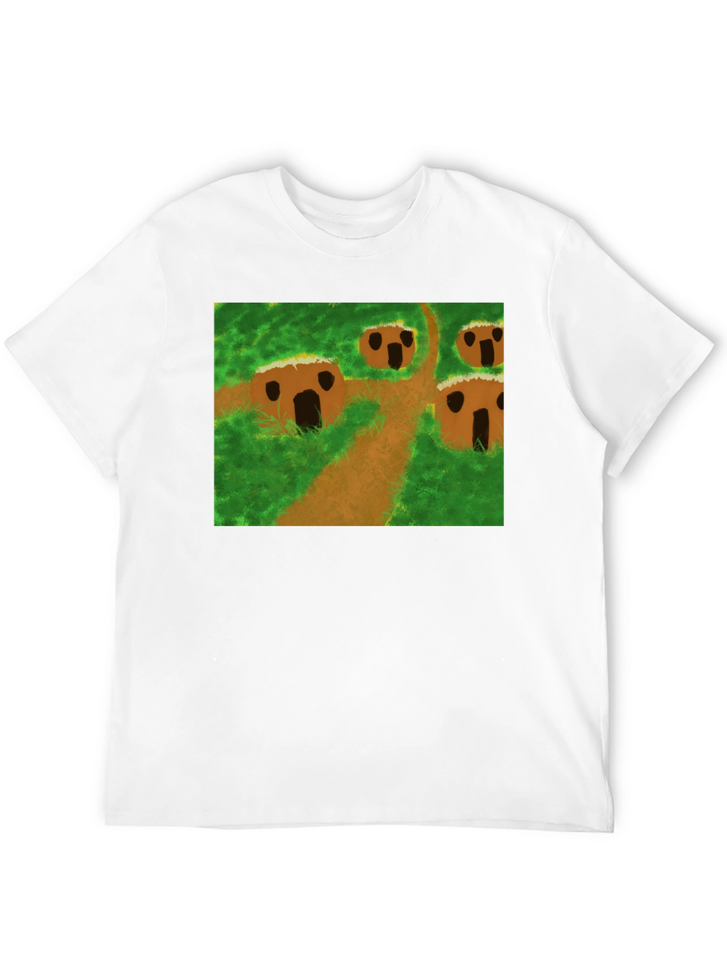 Nature Scene Graphic Tee - Black
