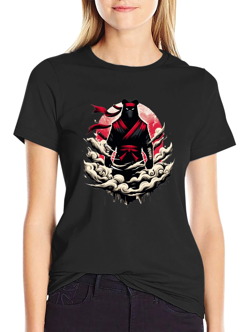 Ninja Bear Graphic T-Shirt - Unique Design