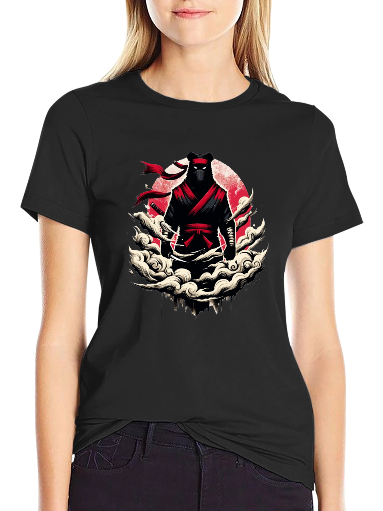 Ninja Bear Graphic T-Shirt - Unique Design
