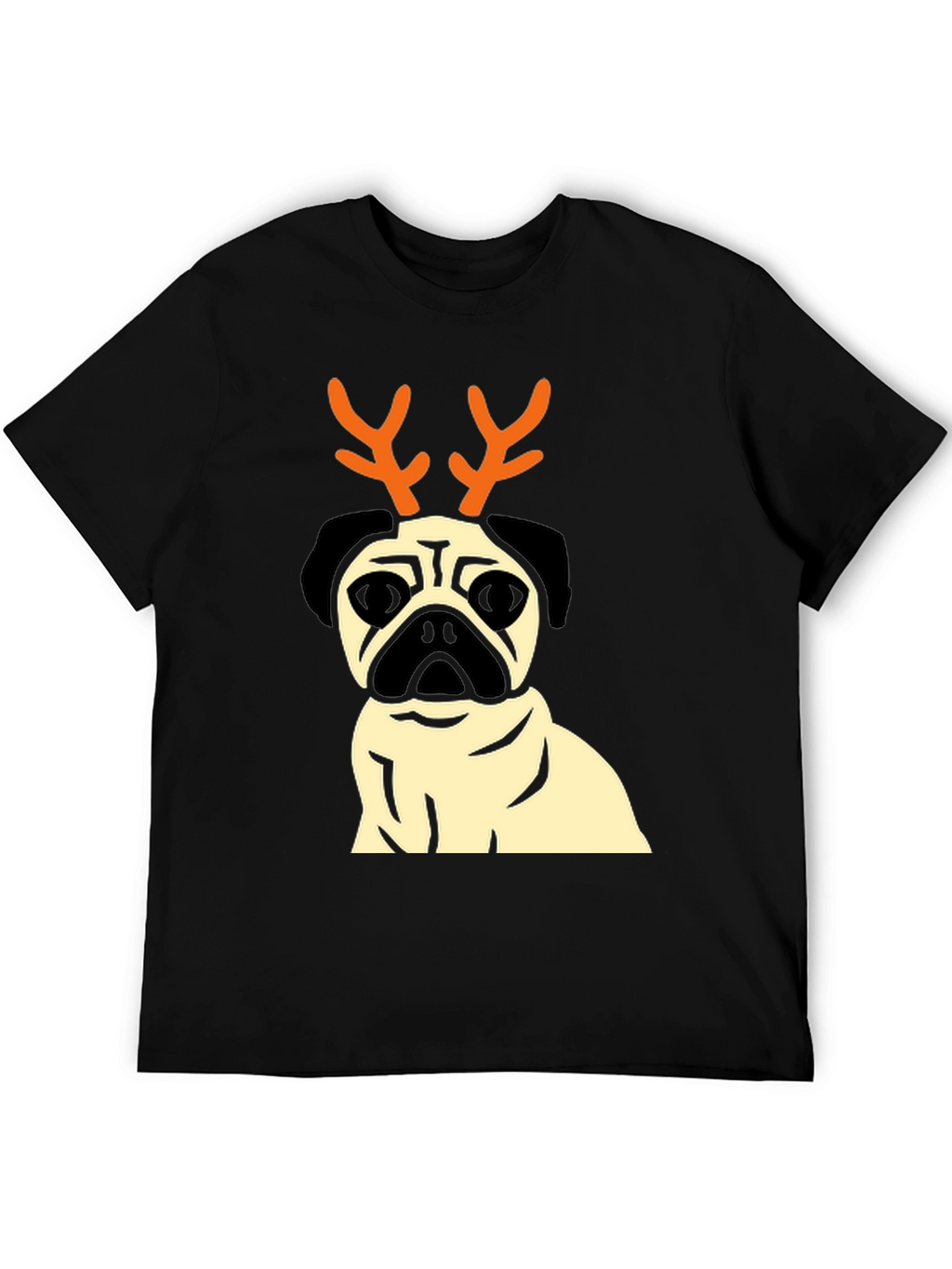Pug Reindeer T-Shirt - Festive Dog Lover Apparel