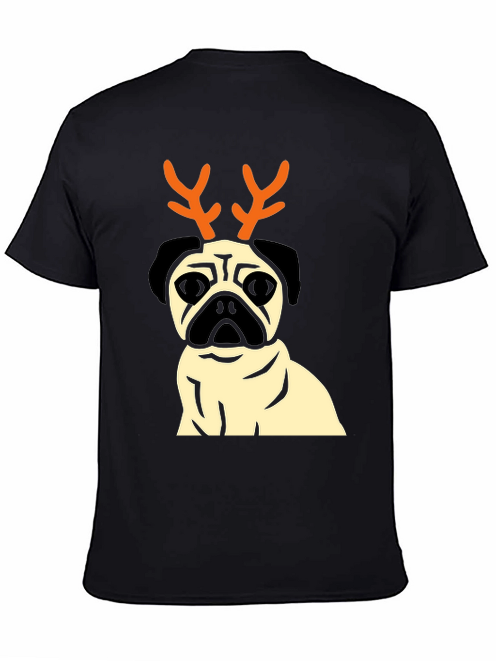 Pug Reindeer T-Shirt - Festive Dog Lover Apparel