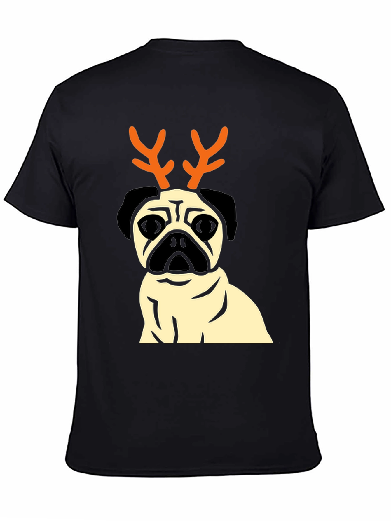 Pug Reindeer T-Shirt - Festive Dog Lover Apparel