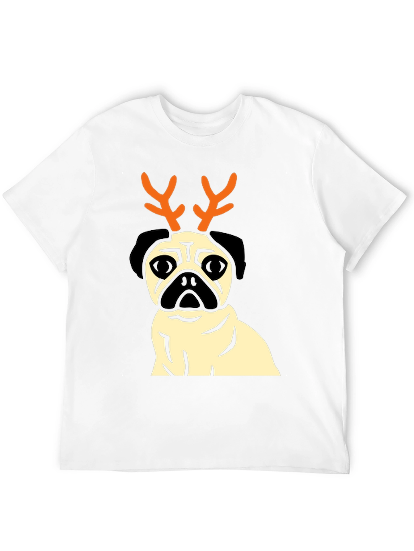 Pug Reindeer T-Shirt - Festive Dog Lover Apparel