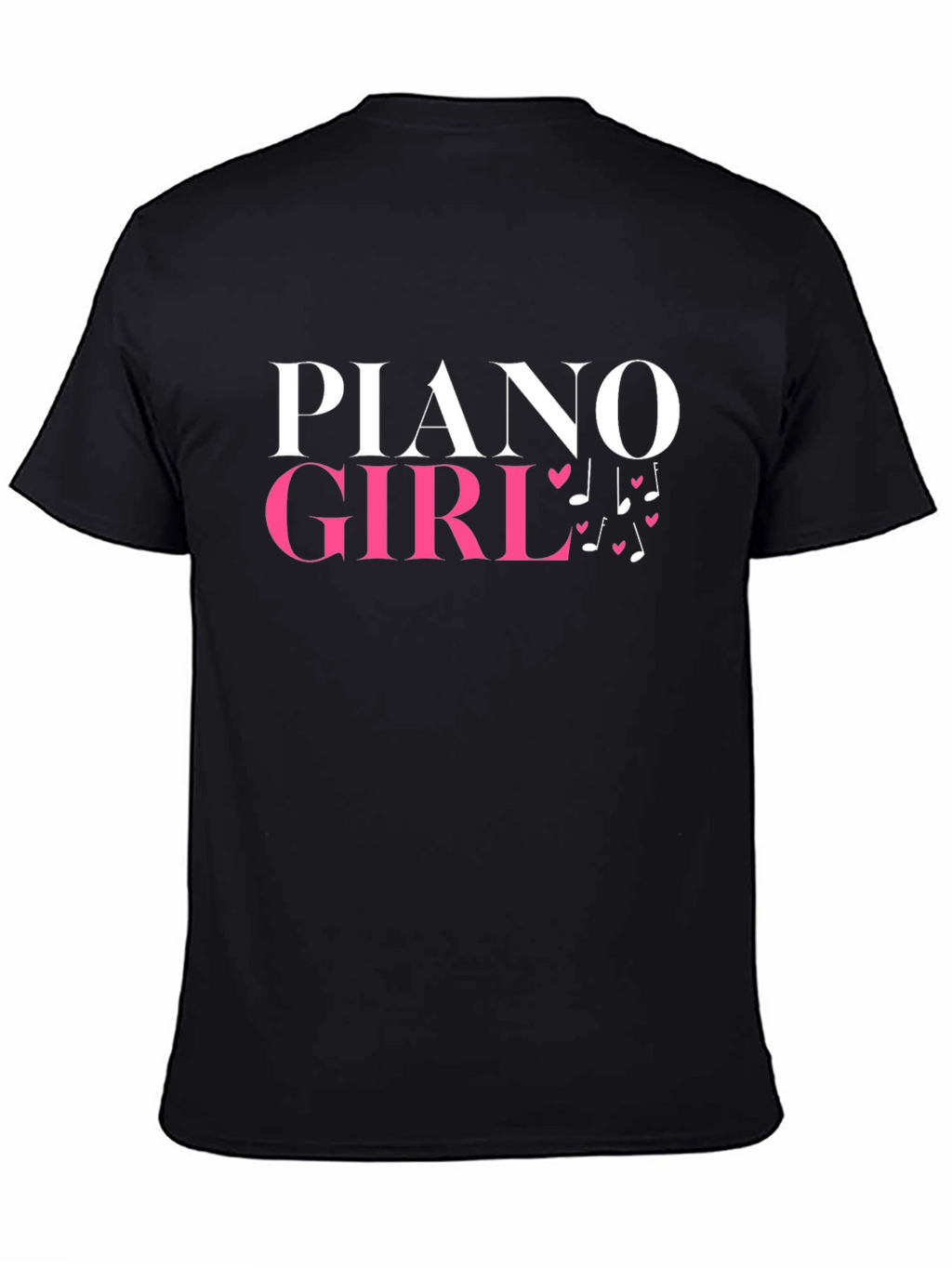Piano Girl Graphic Tee - Music Lover Shirt