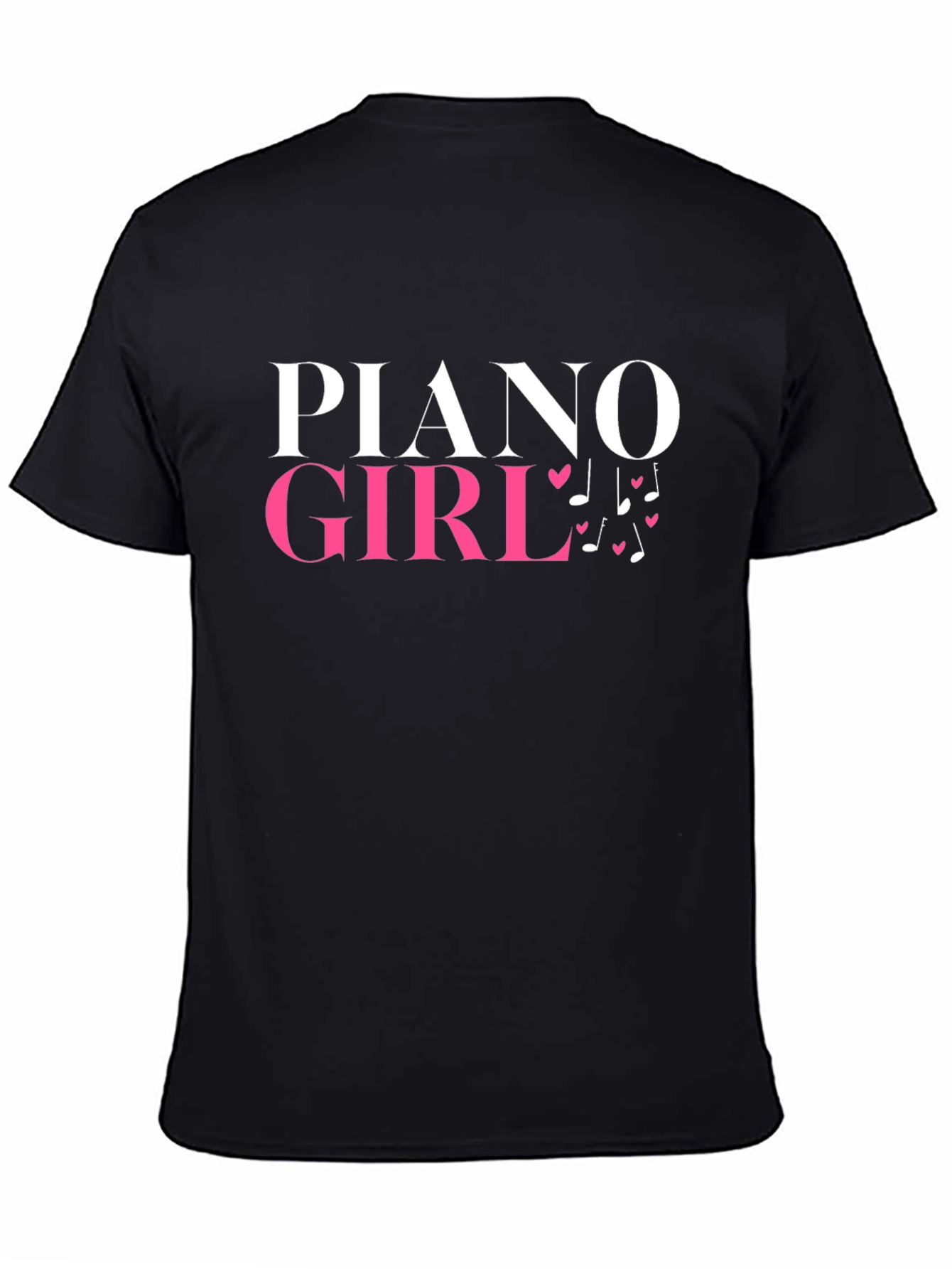 Piano Girl Graphic Tee - Music Lover Shirt