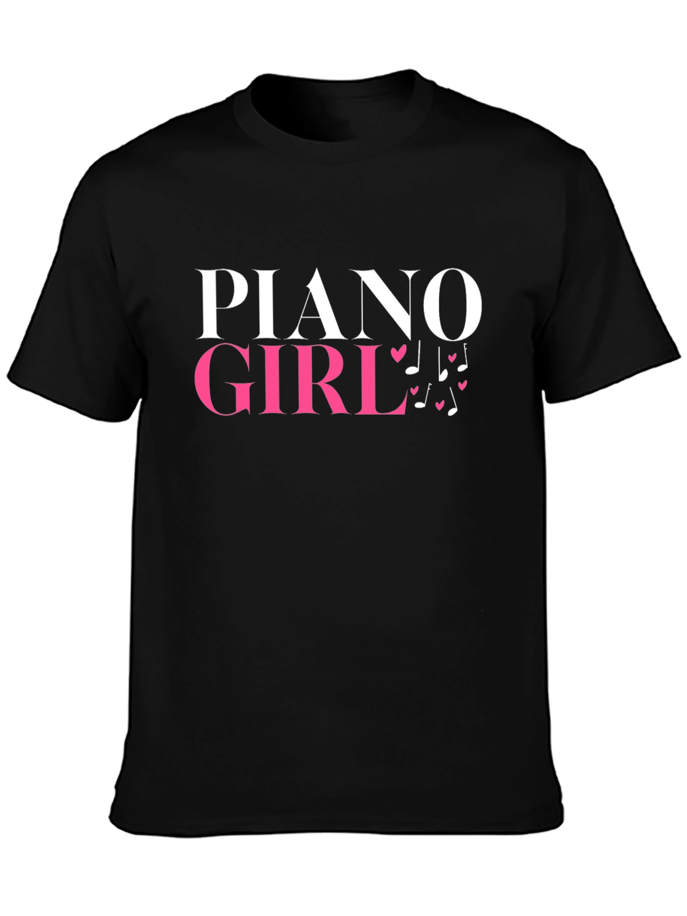 Piano Girl Graphic Tee - Music Lover Shirt
