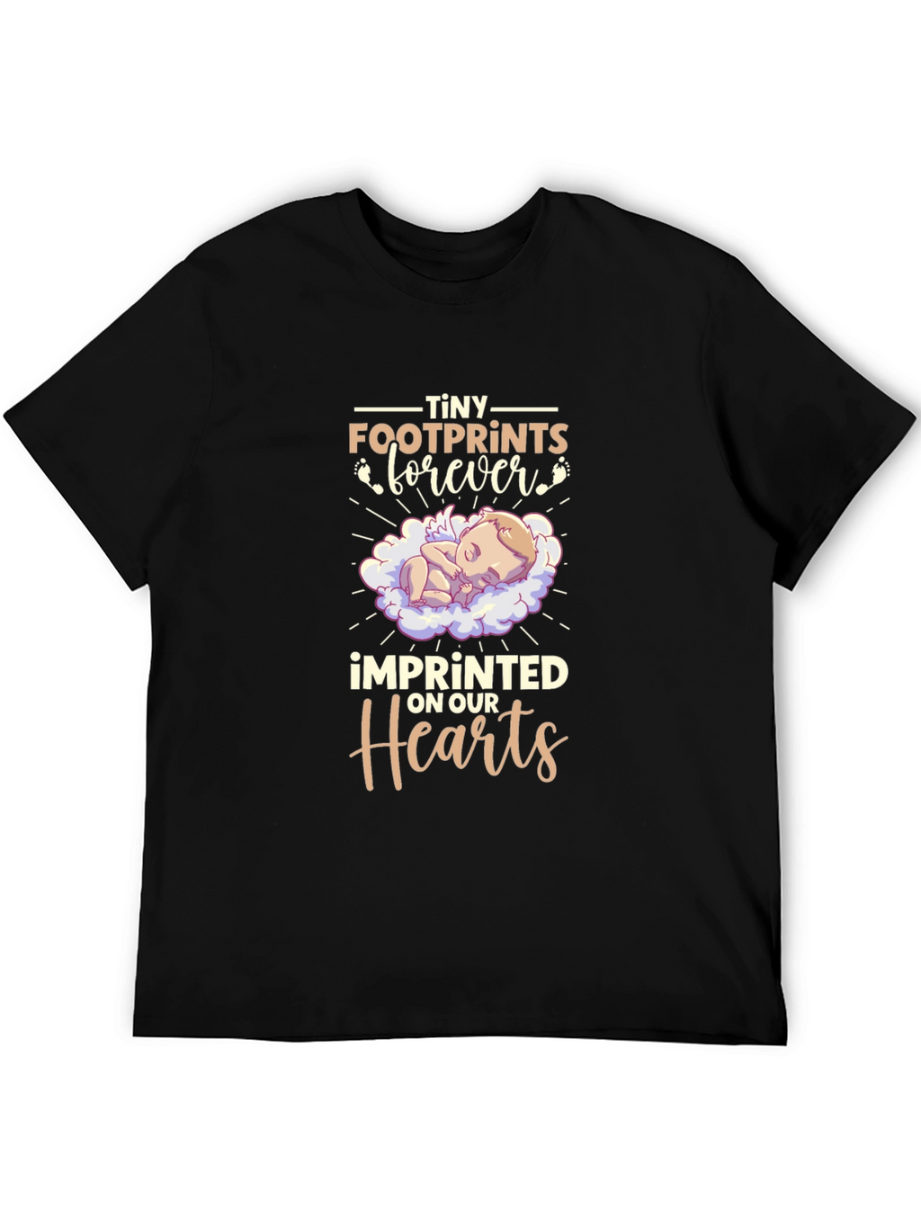 Tiny Footprints Forever Baby Memorial T-Shirt