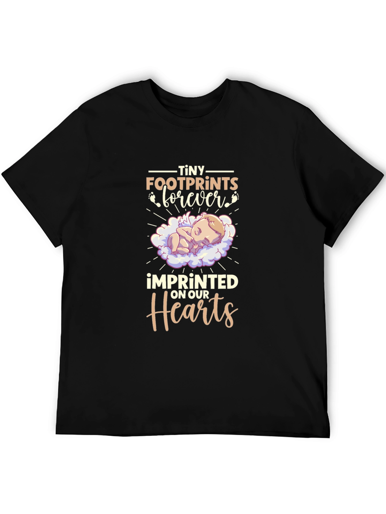 Tiny Footprints Forever Baby Memorial T-Shirt