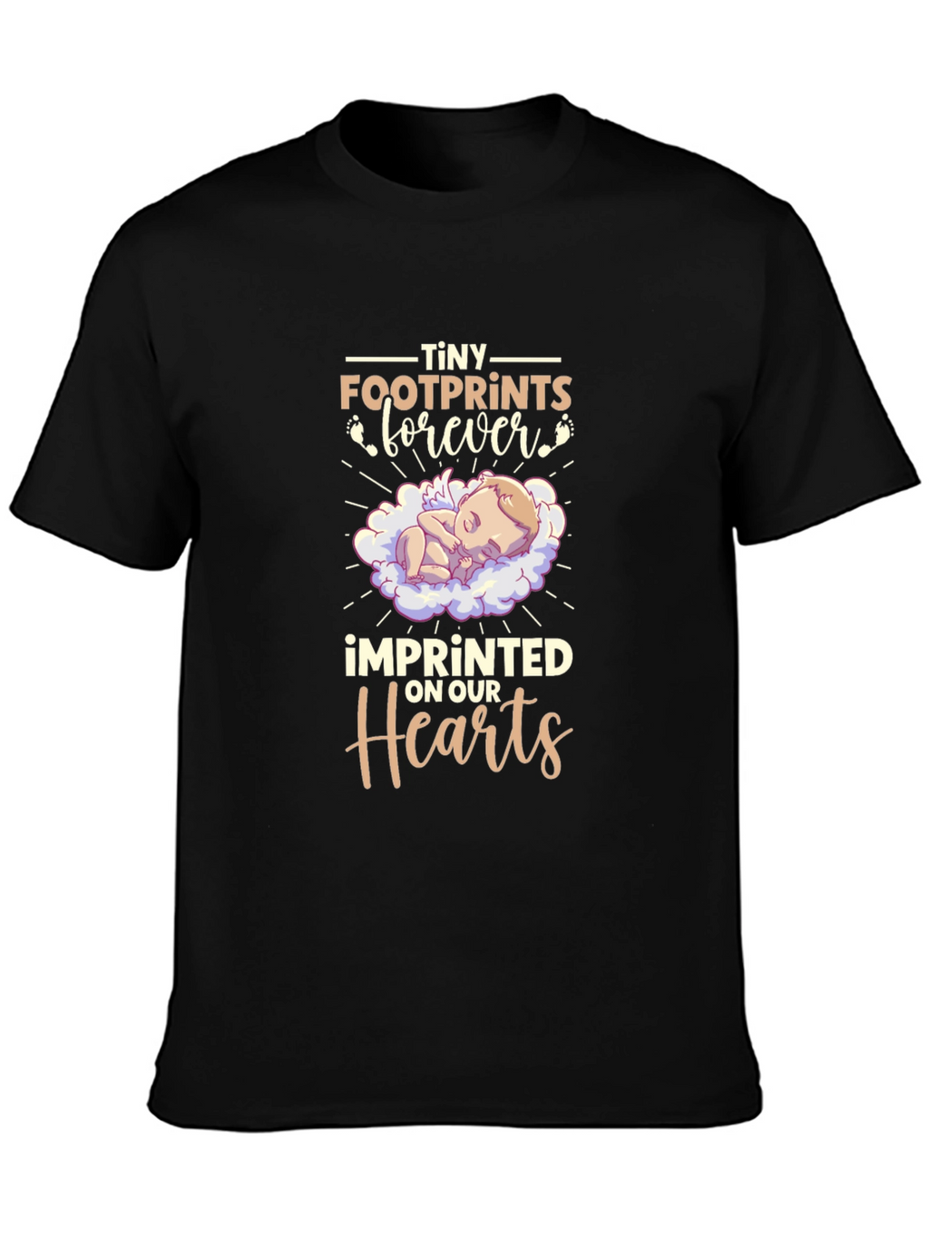 Tiny Footprints Forever Baby Memorial T-Shirt