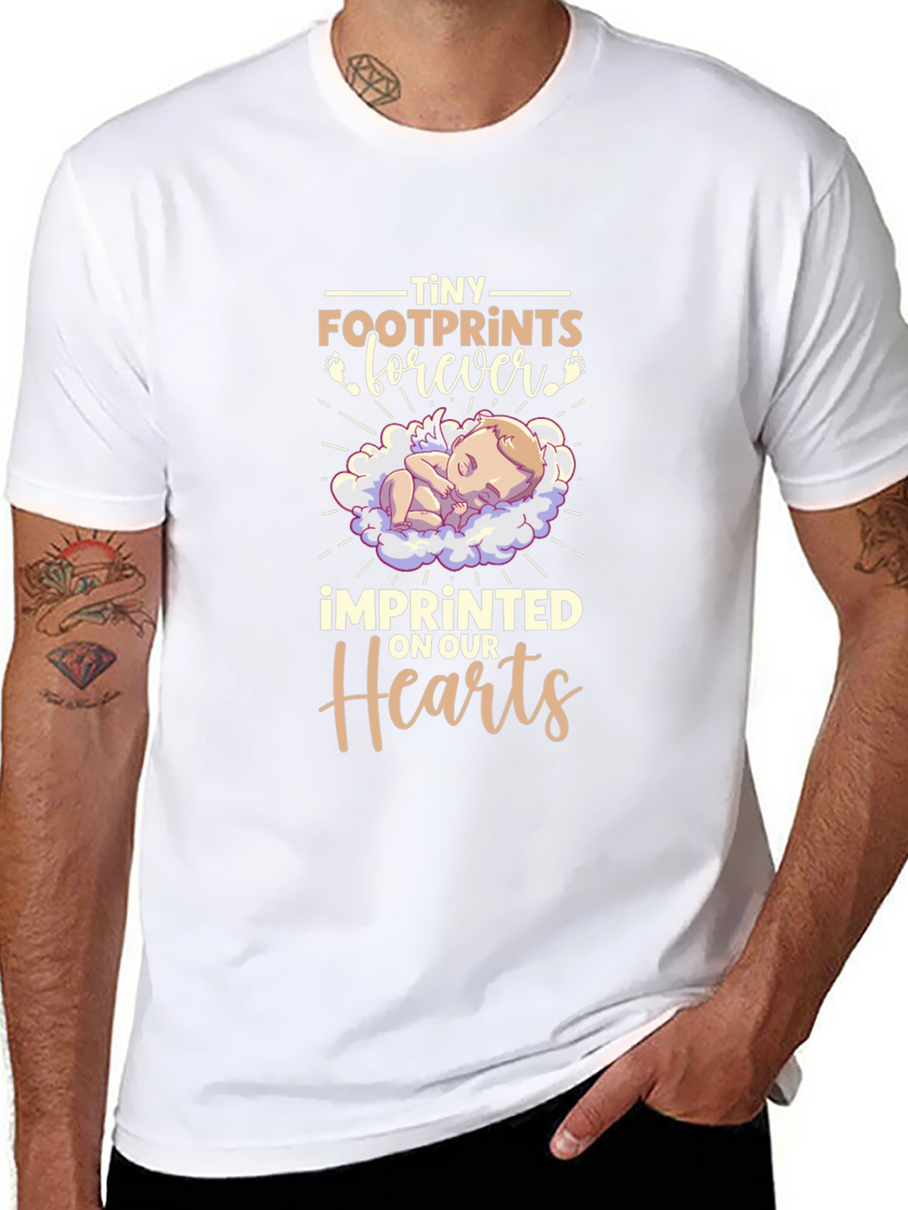Tiny Footprints Forever Baby Memorial T-Shirt