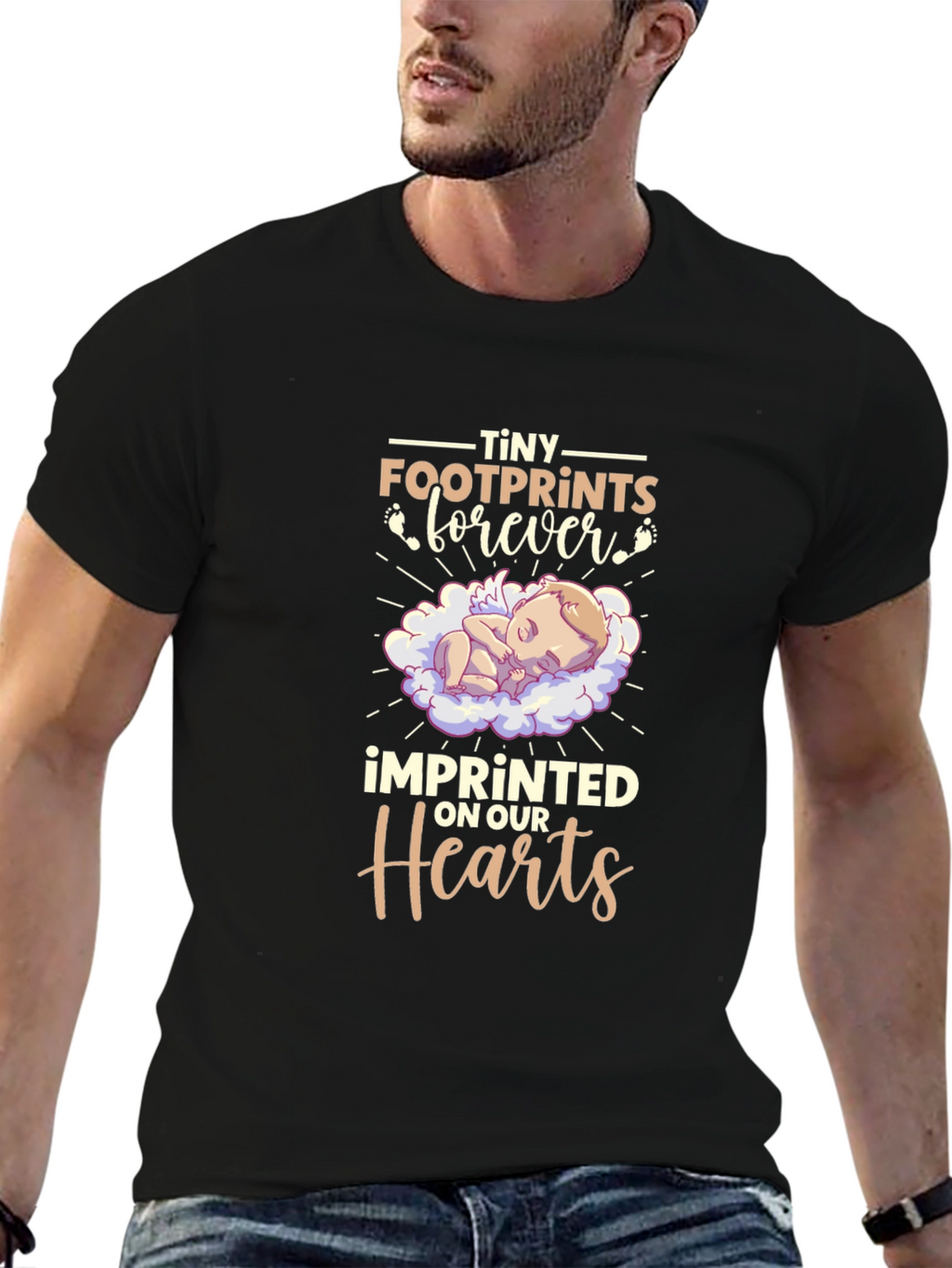 Tiny Footprints Forever Baby Memorial T-Shirt