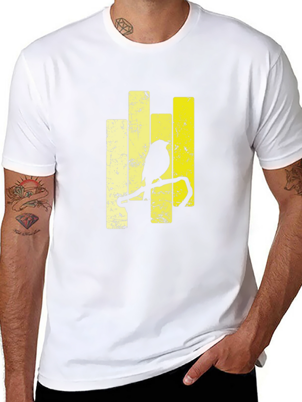 Graphic Tee: Bird on Branch