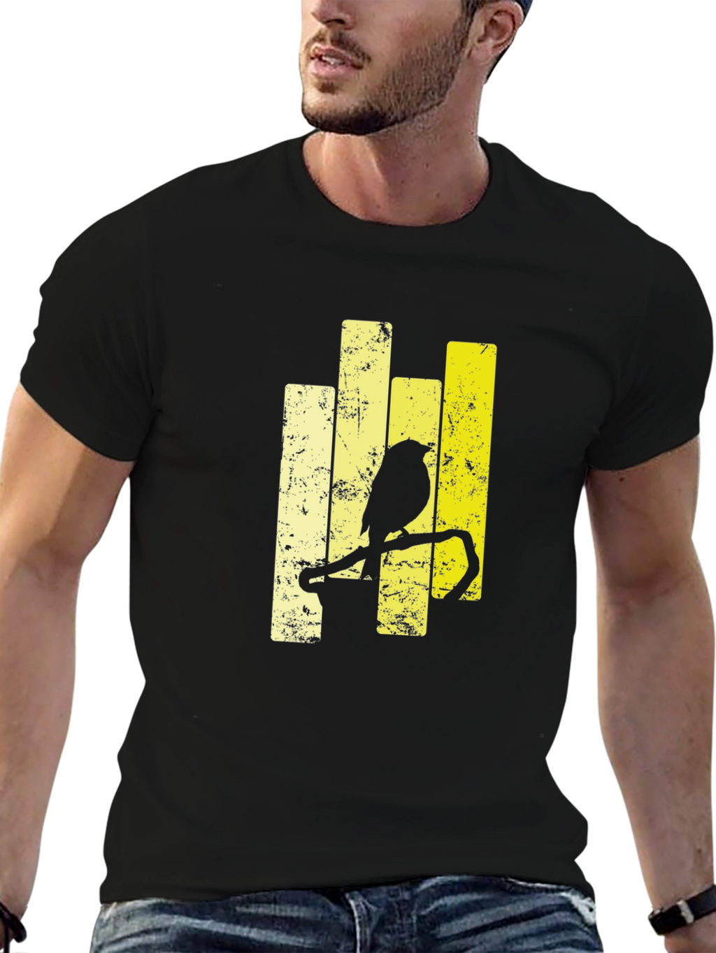 Graphic Tee: Bird on Branch